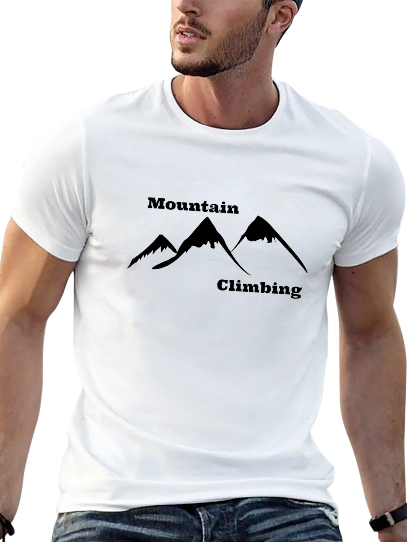 Mountain Climbing Graphic T-Shirt - Black