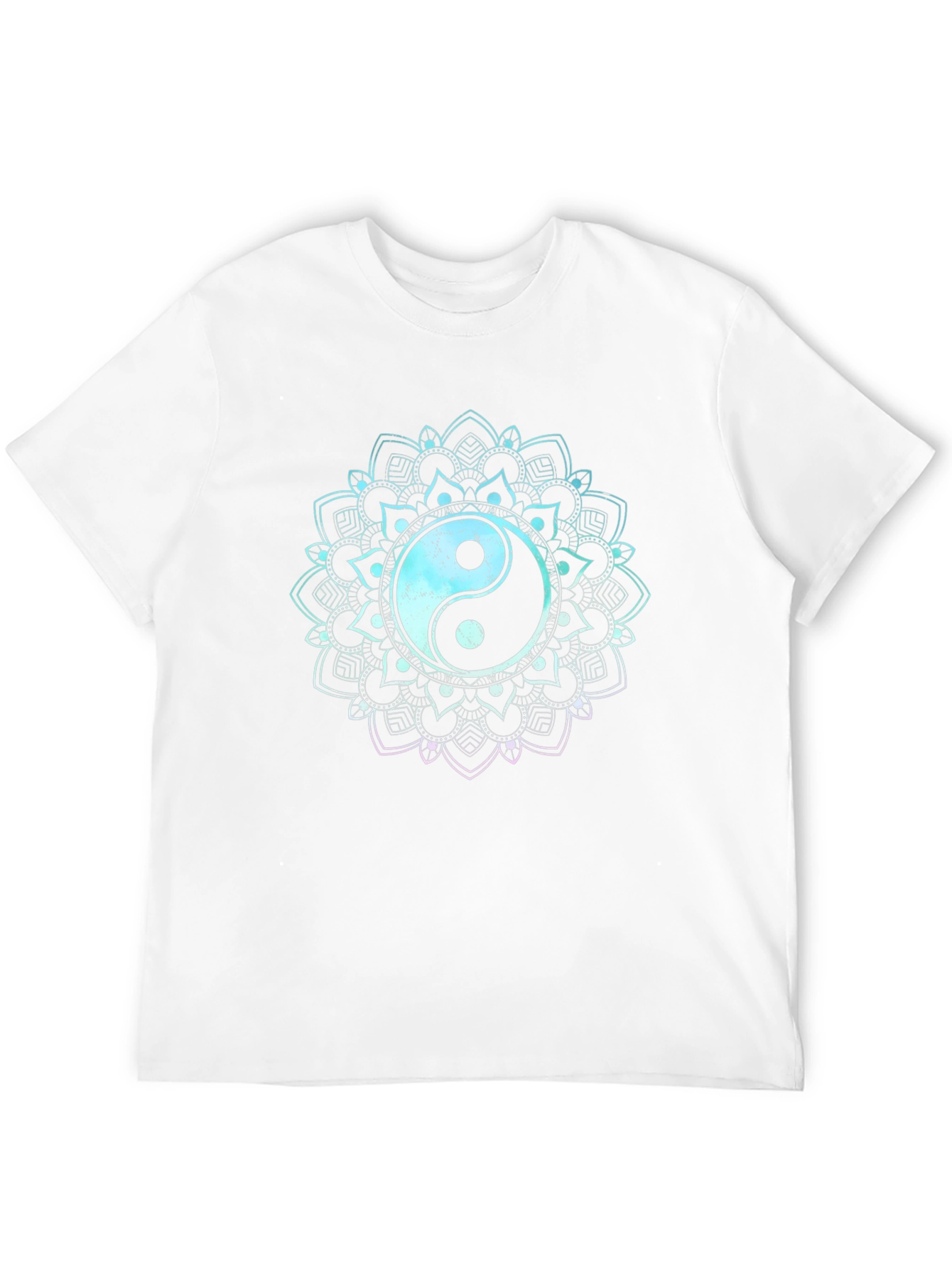 Yin Yang Mandala Graphic Tee - Black