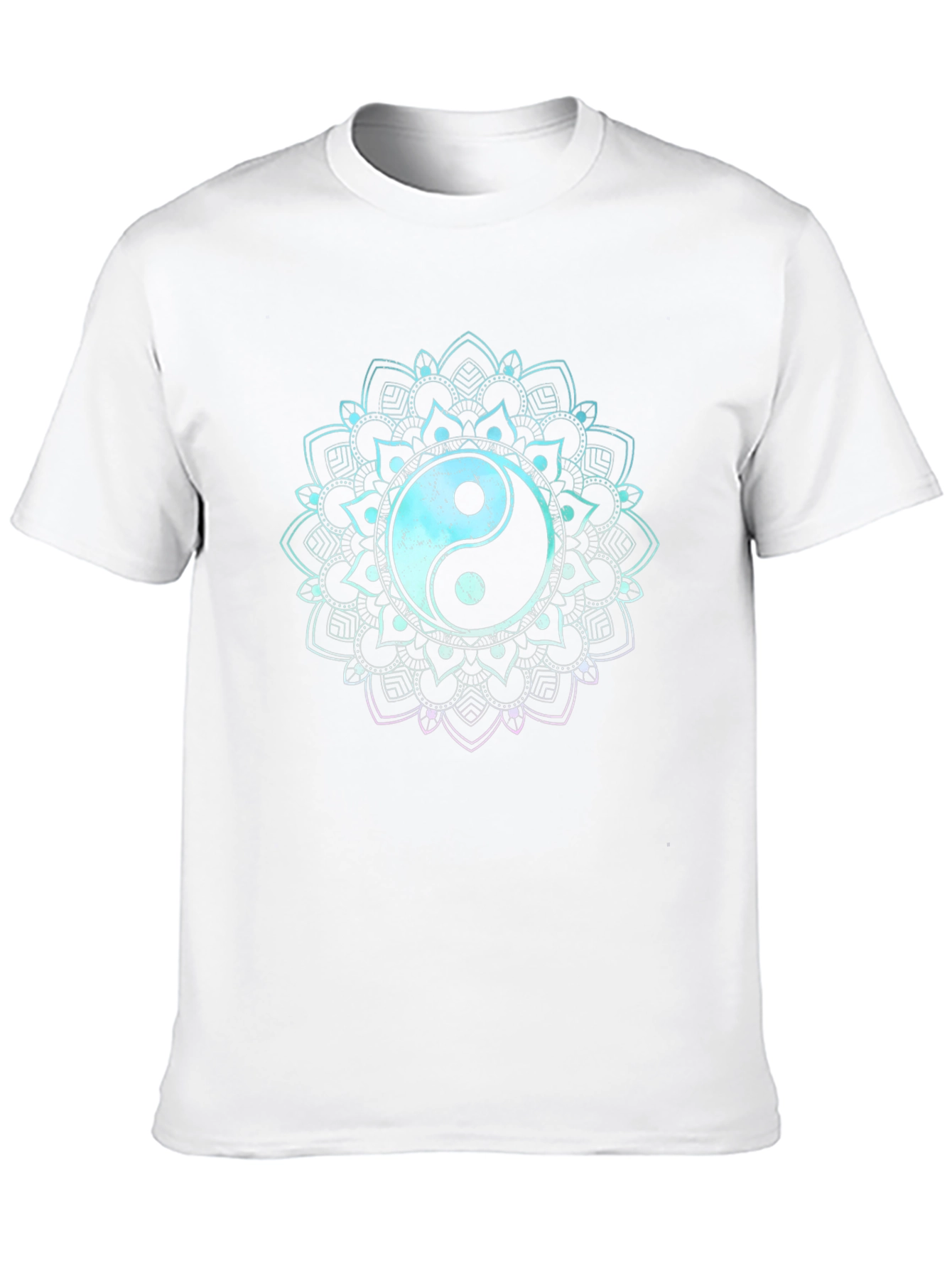 Yin Yang Mandala Graphic Tee - Black