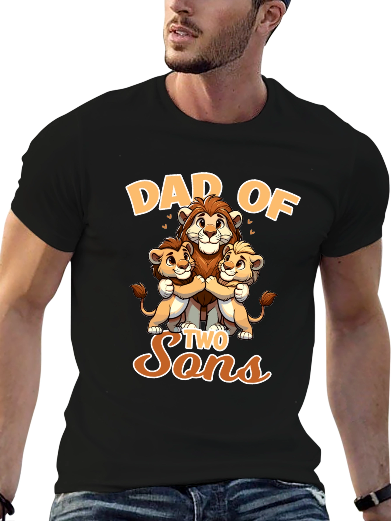 Dad of Two Sons Graphic Tee