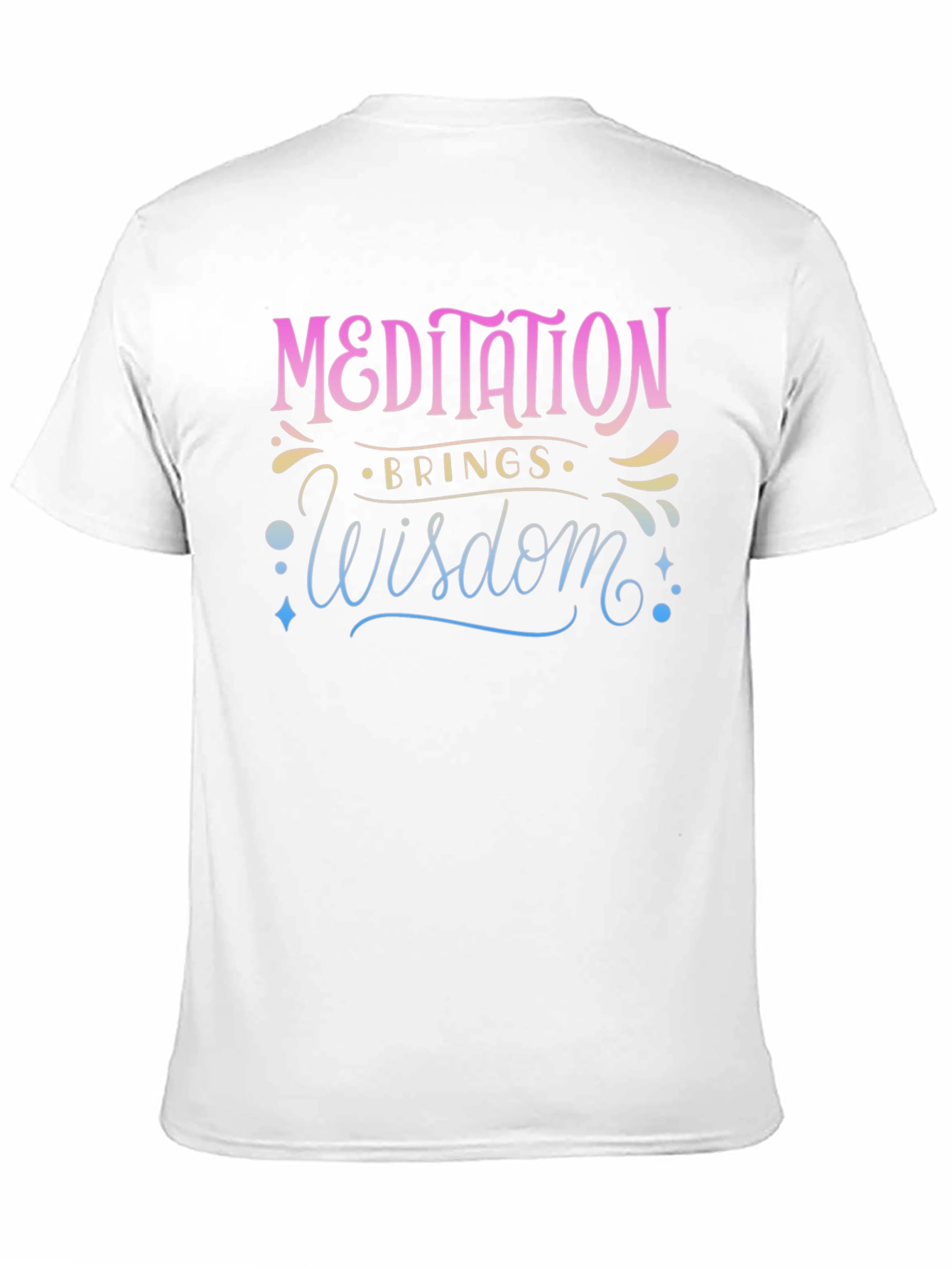 Meditation Brings Wisdom Black T-Shirt