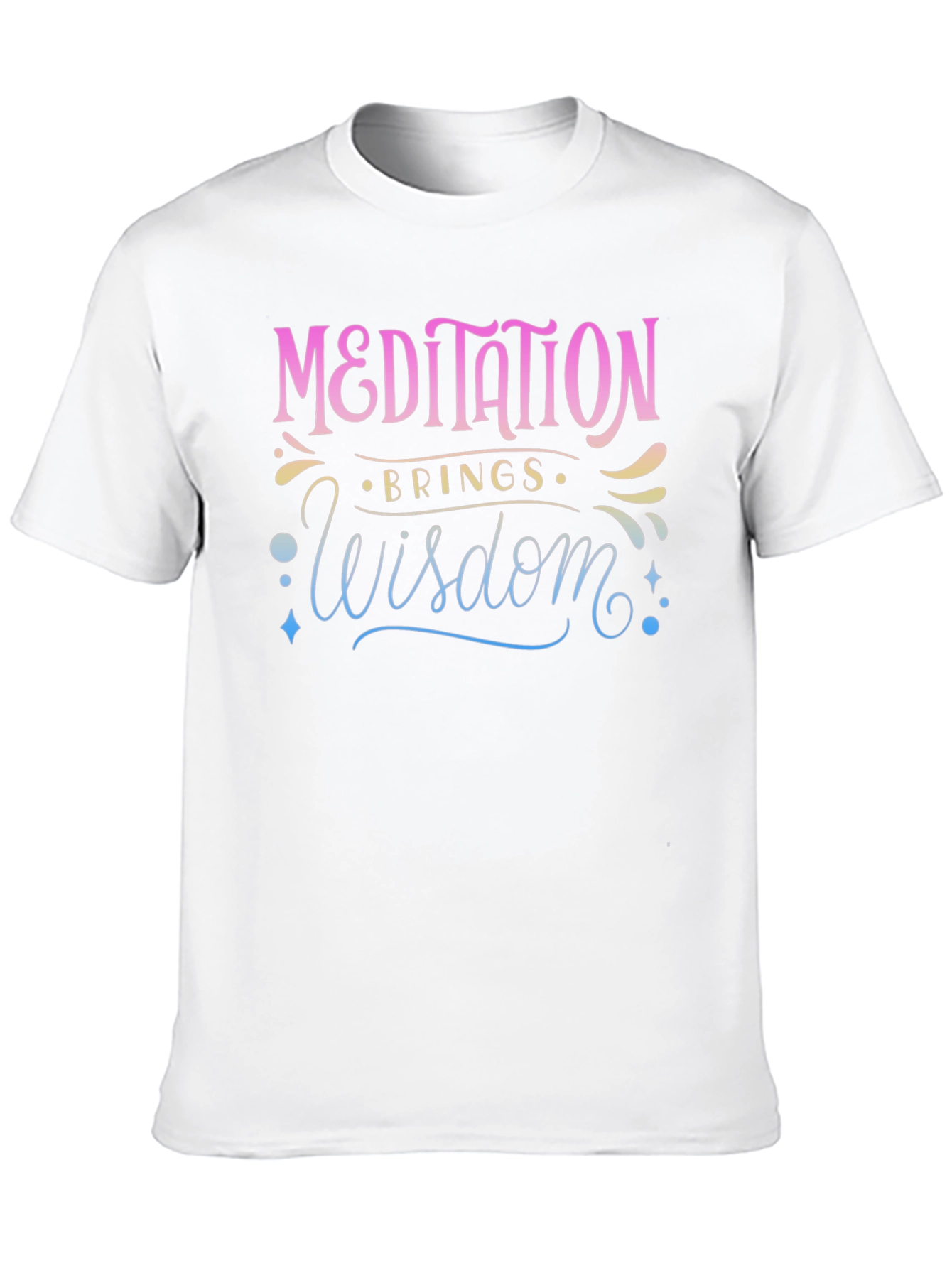 Meditation Brings Wisdom Black T-Shirt