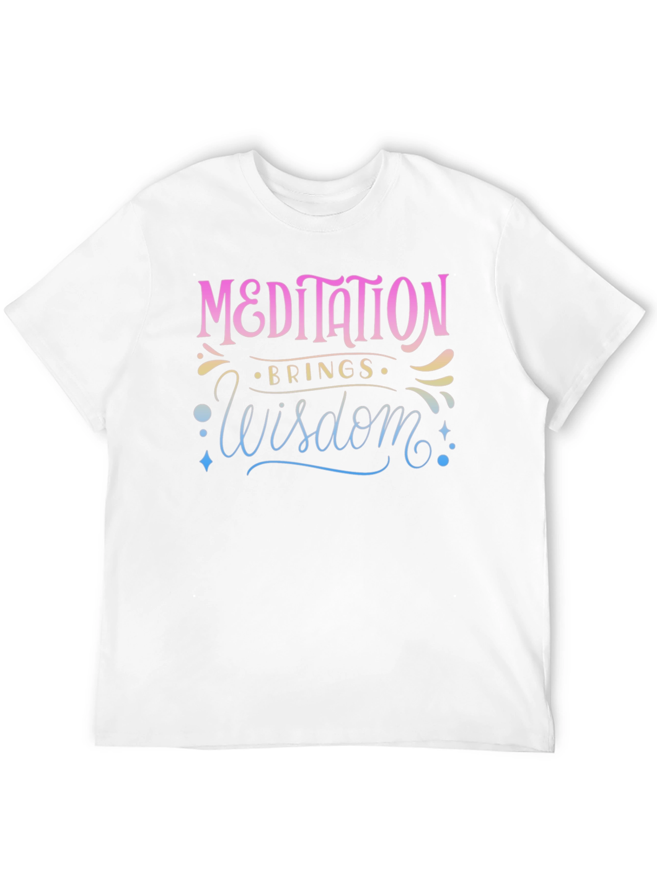 Meditation Brings Wisdom Black T-Shirt