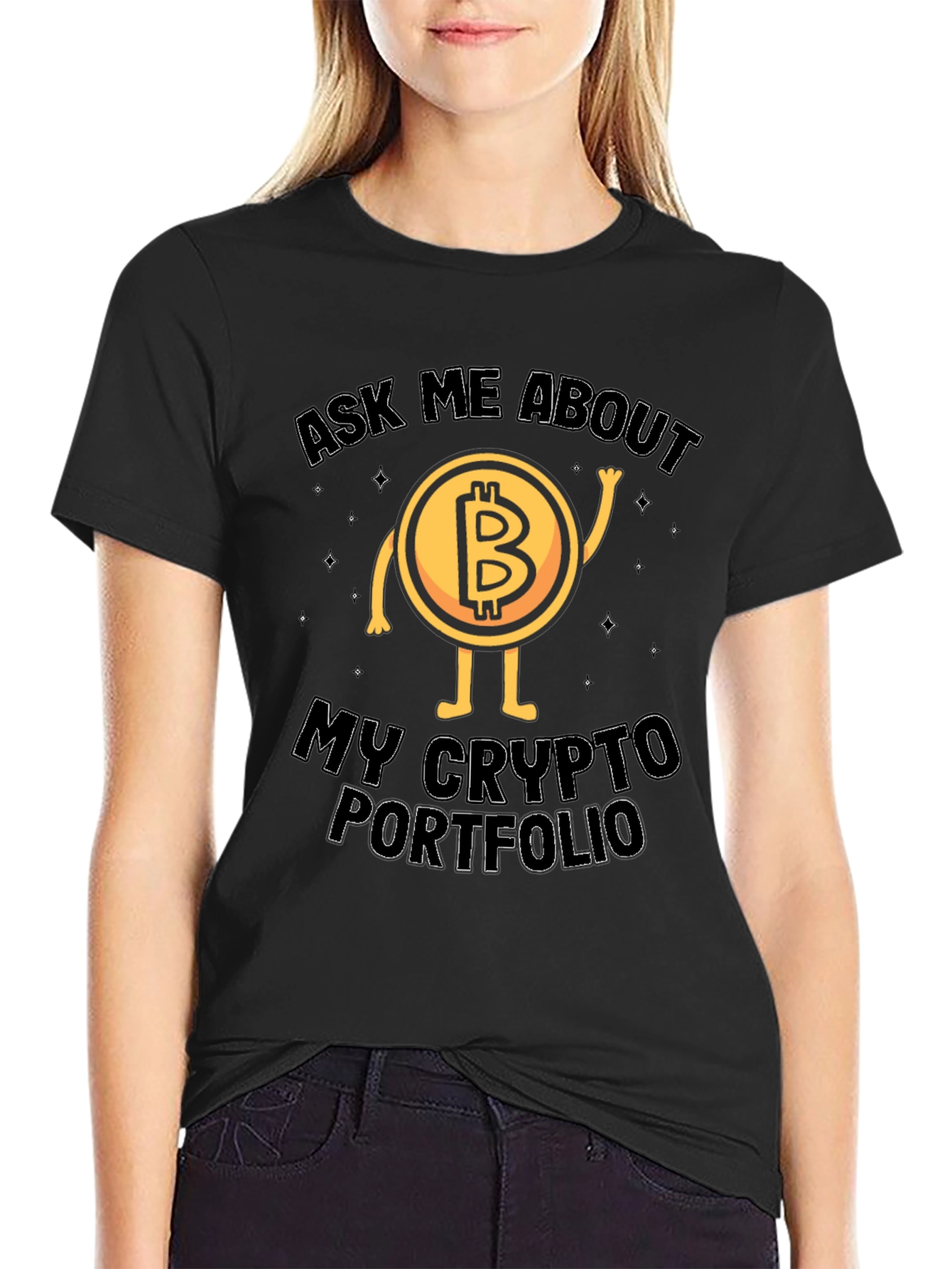 Bitcoin Crypto Portfolio T-Shirt - Ask Me About