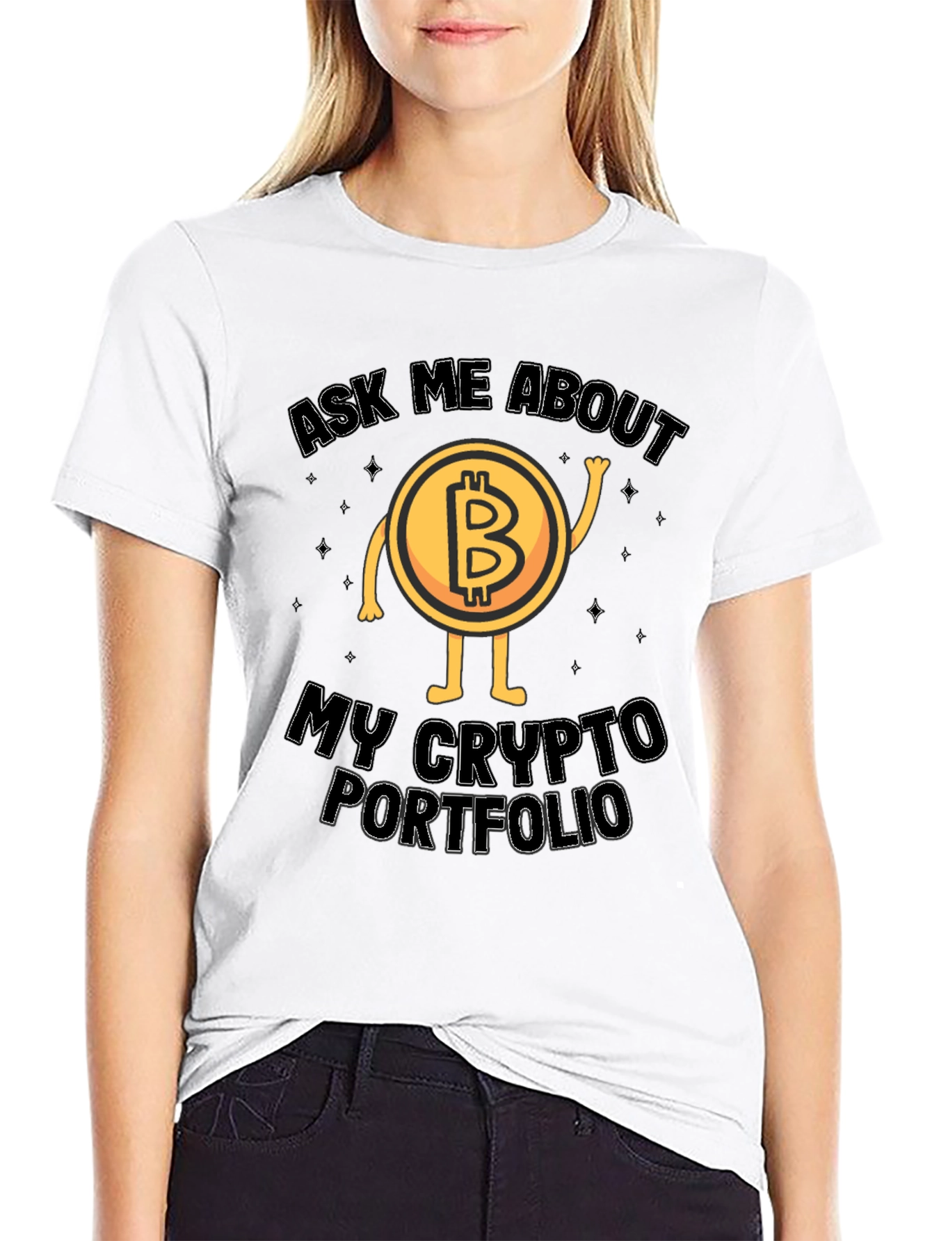 Bitcoin Crypto Portfolio T-Shirt - Ask Me About