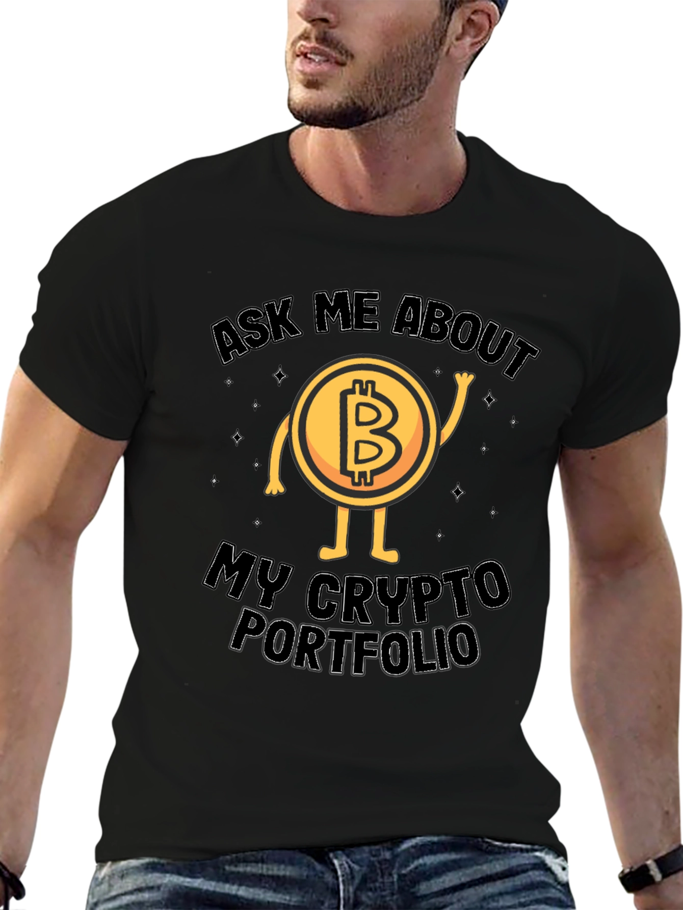 Bitcoin Crypto Portfolio T-Shirt - Ask Me About