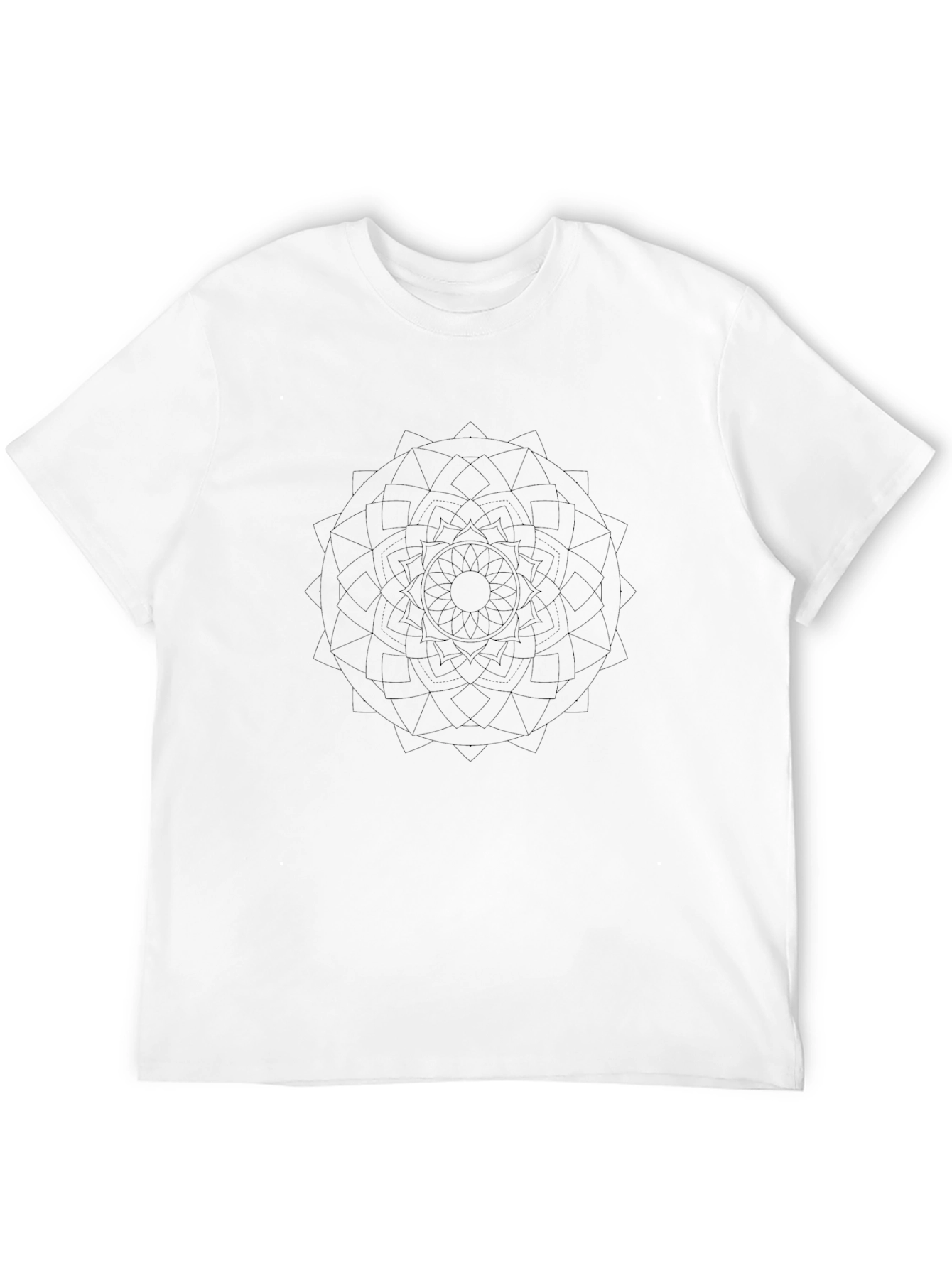 Geometric Mandala Black T-Shirt