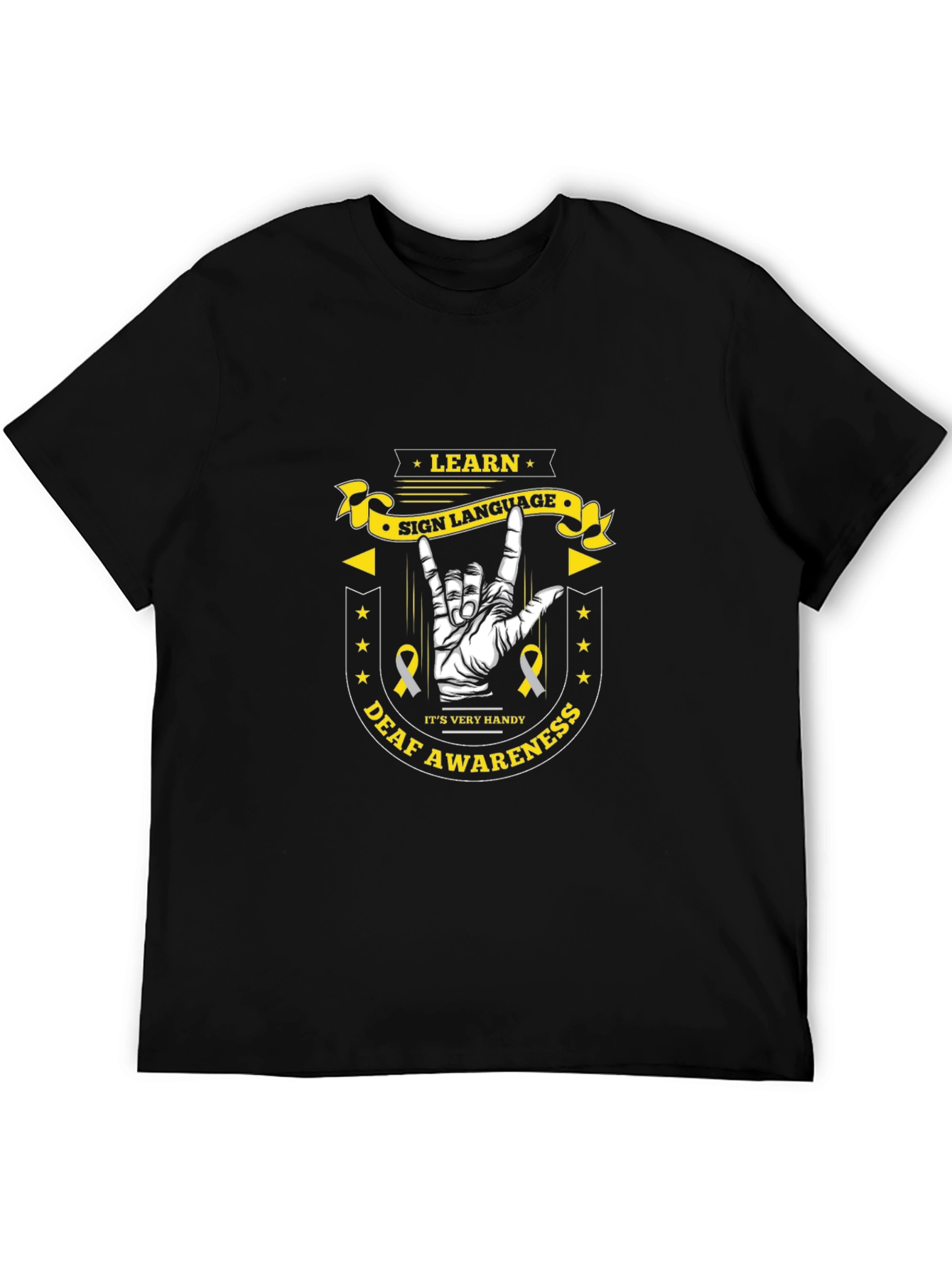 Learn Sign Language Deaf Awareness T-Shirt