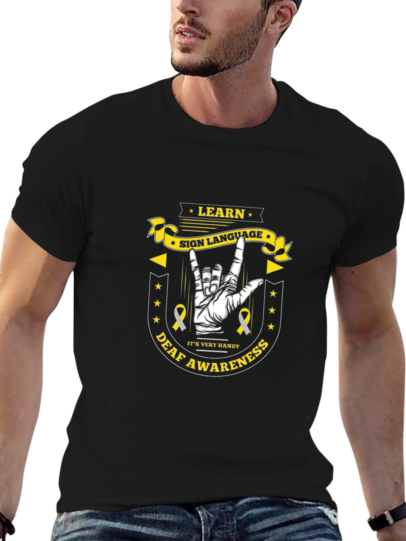 Learn Sign Language Deaf Awareness T-Shirt