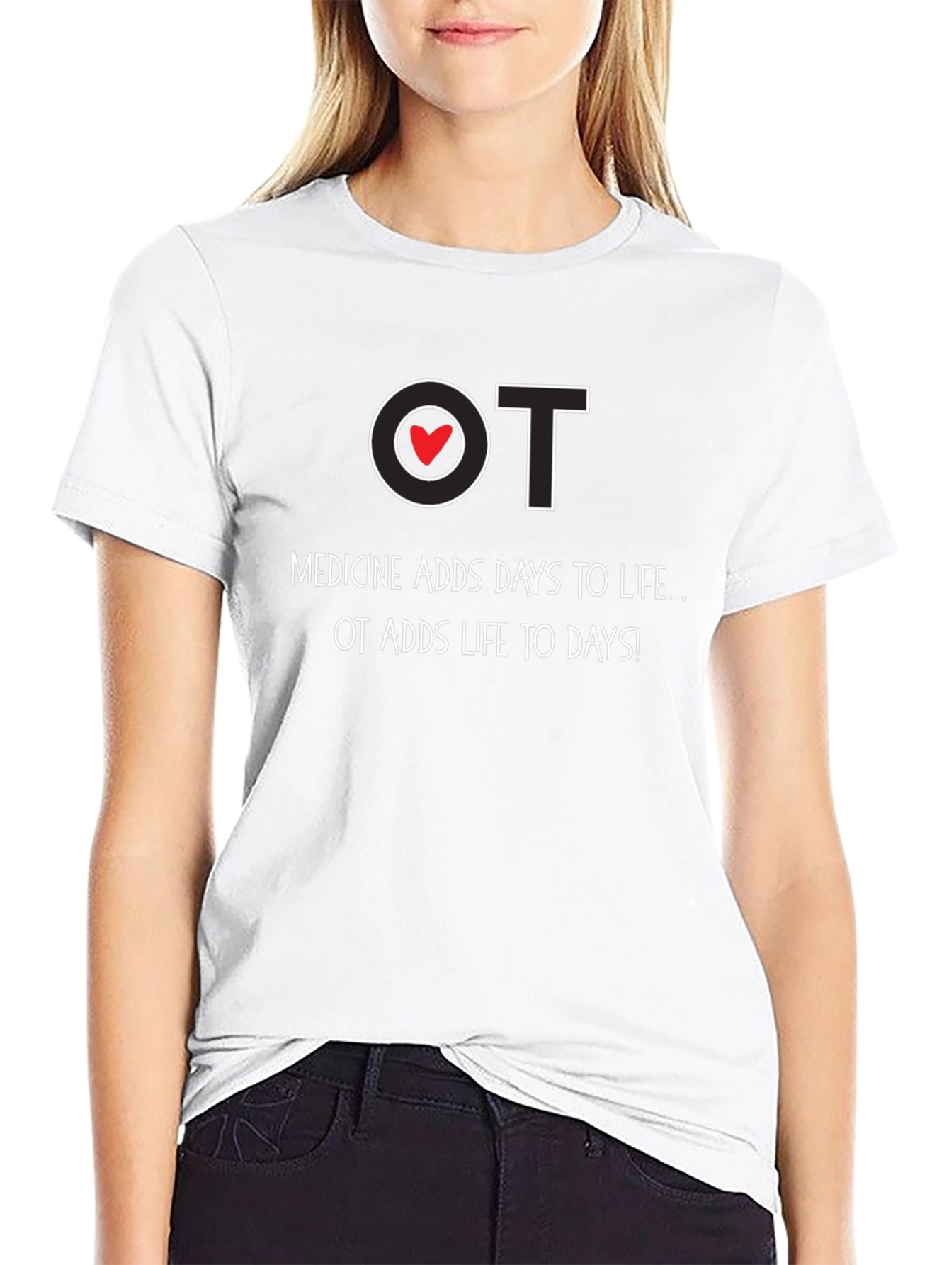 OT Adds Life to Days Black T-Shirt