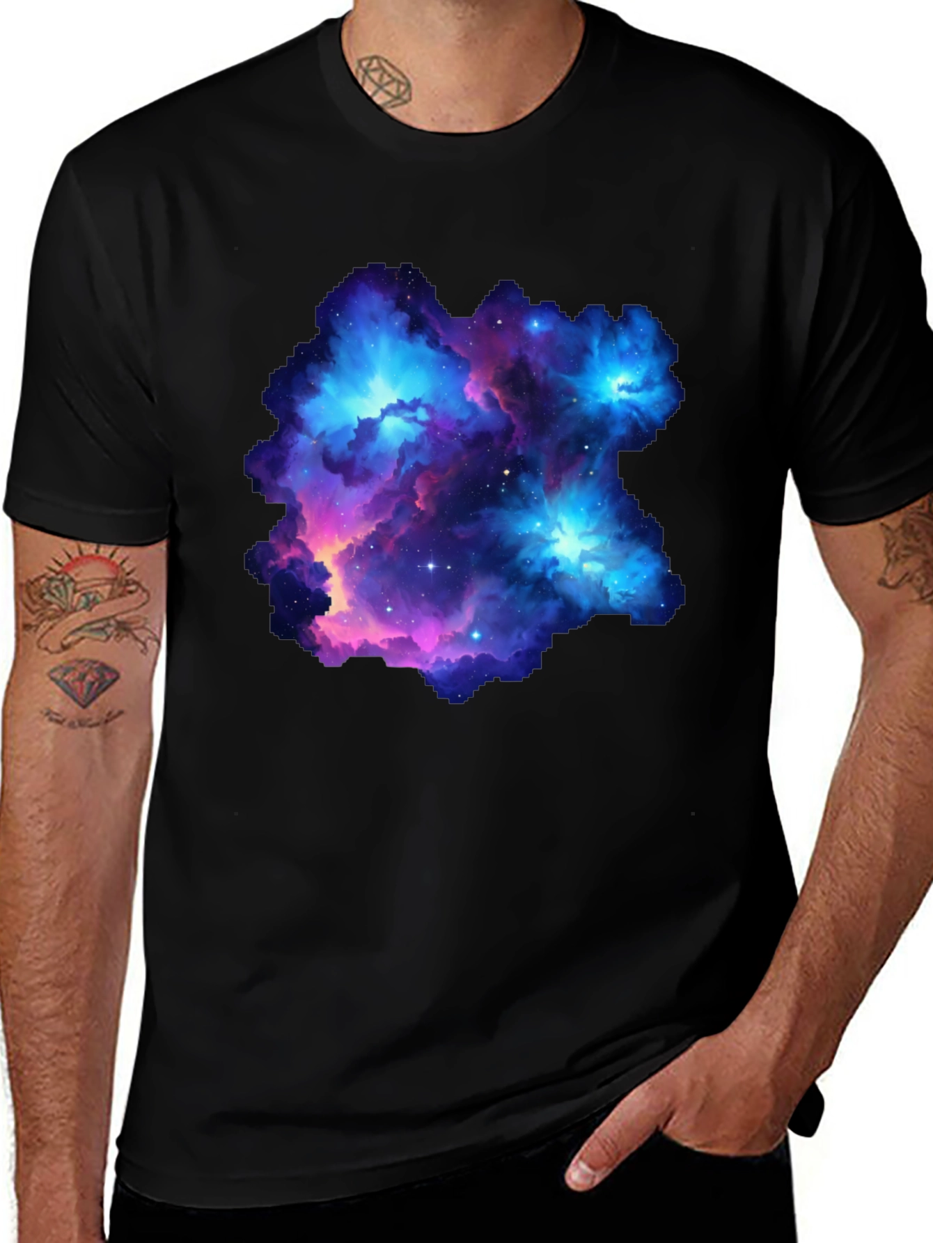 Nebula Galaxy Graphic Print Mens T-Shirt