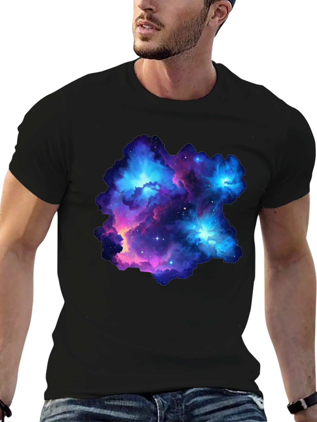 Nebula Galaxy Graphic Print Mens T-Shirt
