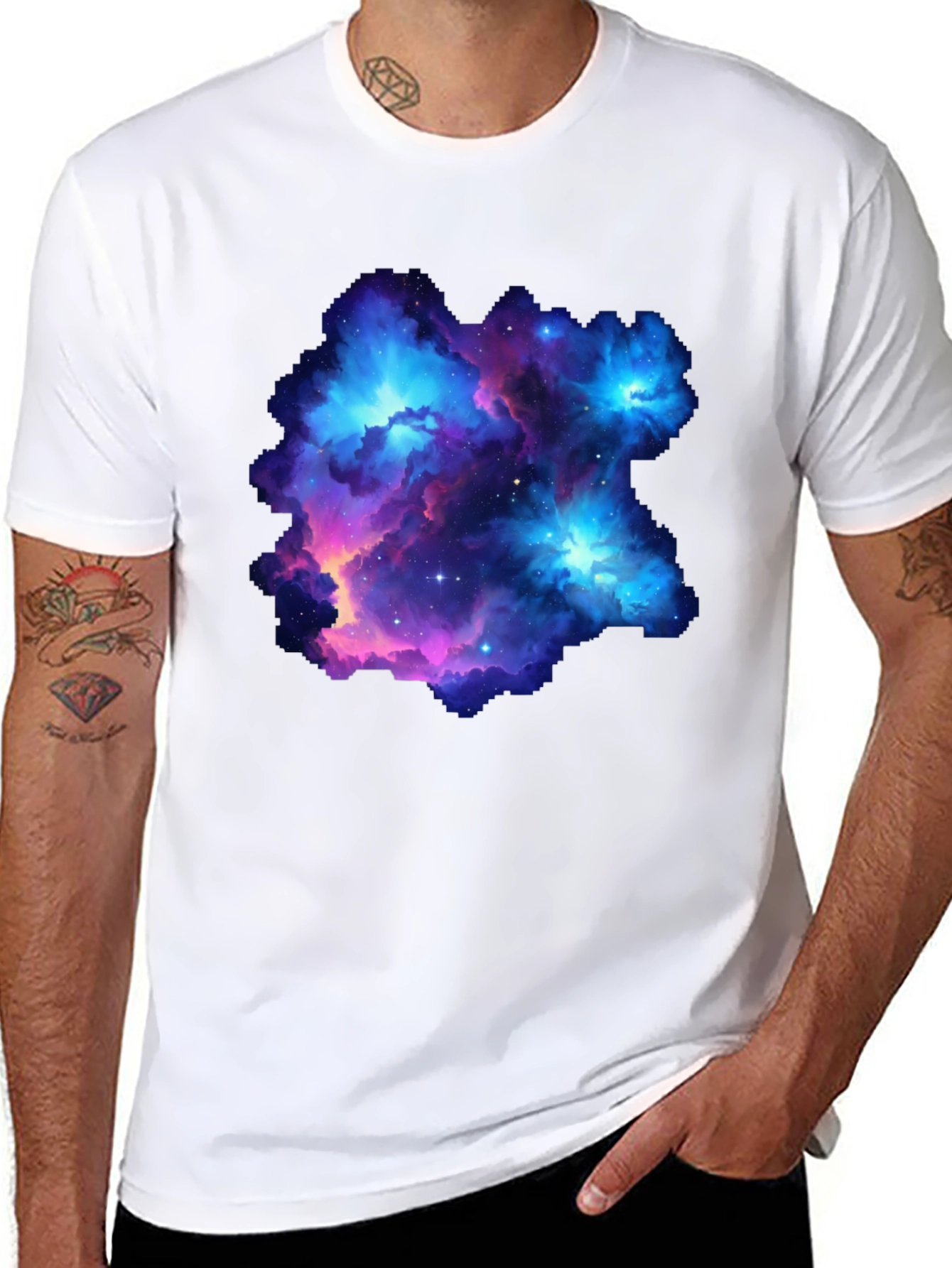 Nebula Galaxy Graphic Print Mens T-Shirt