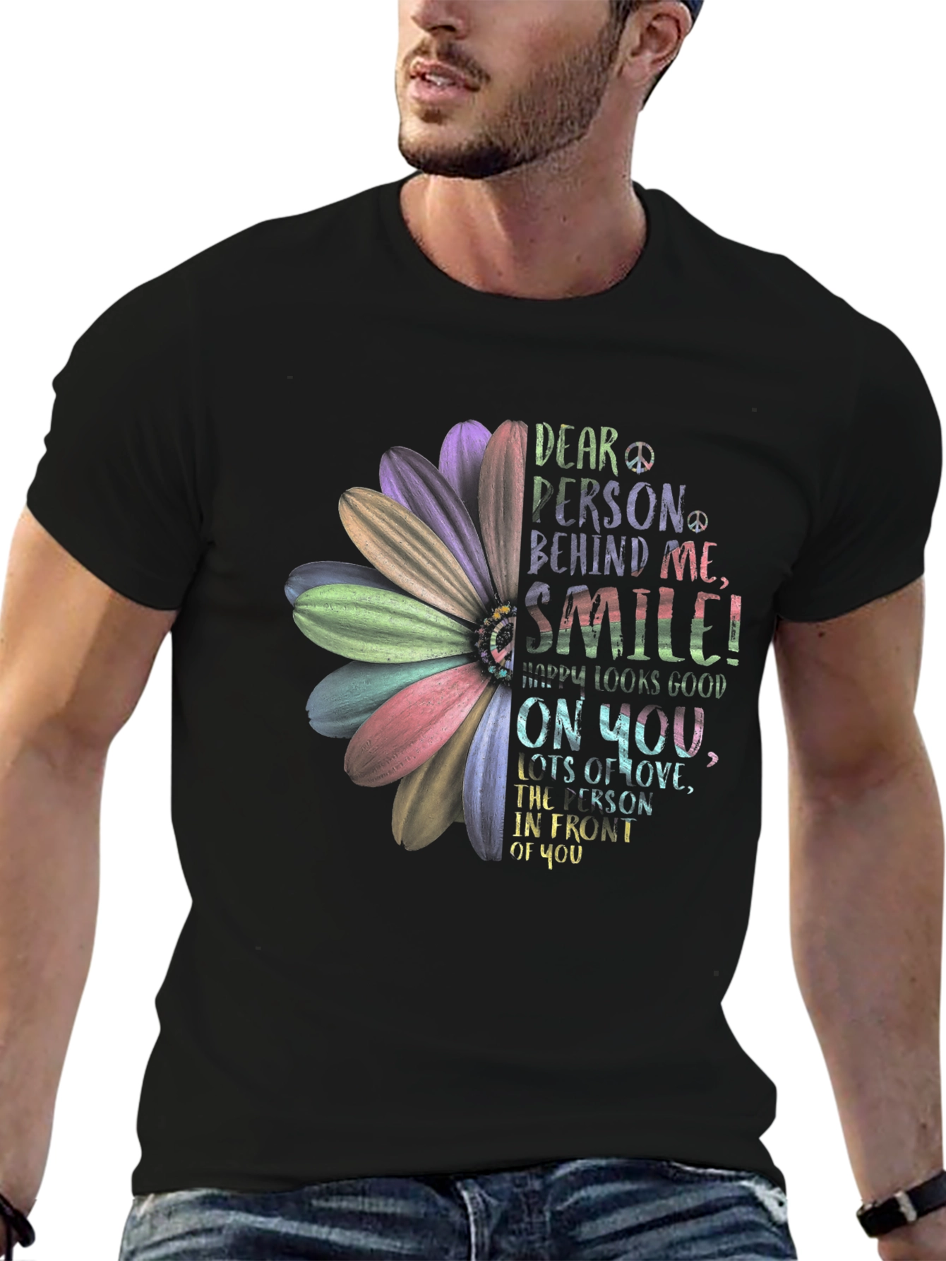 Smile Graphic Tee - Inspiring Positive Message