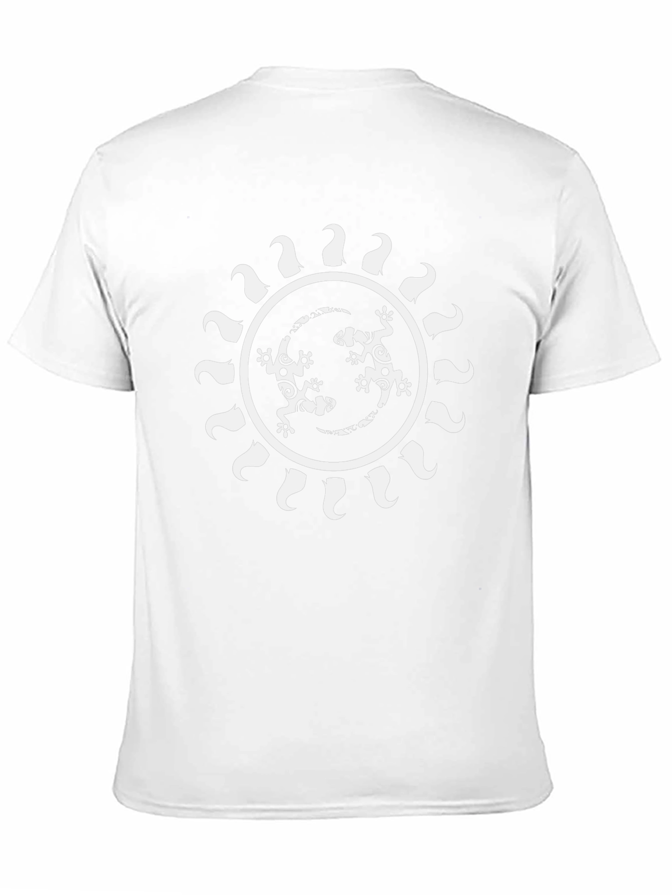 Tribal Lizard Sun Graphic Tee - Mens Black T-Shirt
