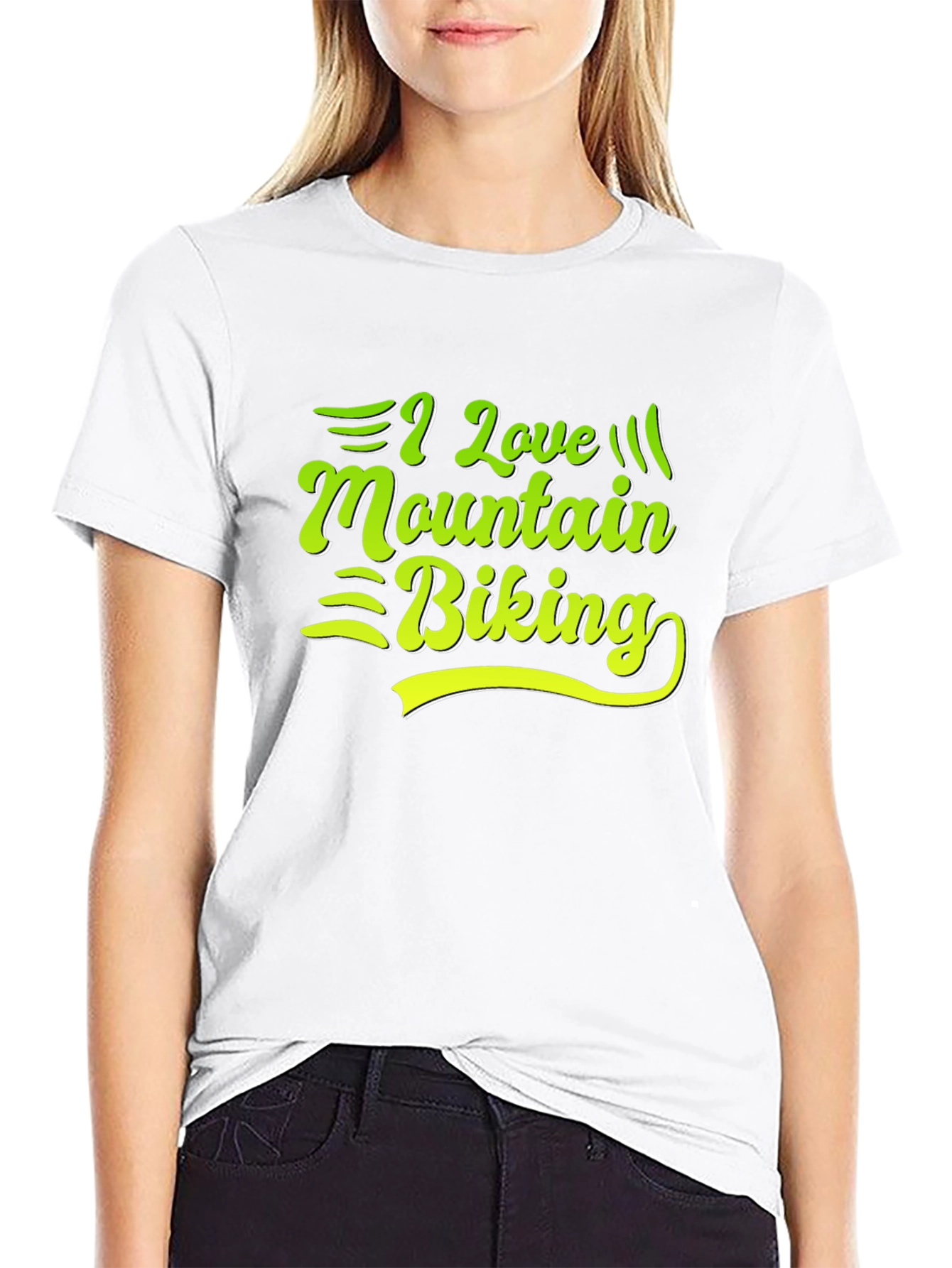 I Love Mountain Biking Graphic Tee - Black