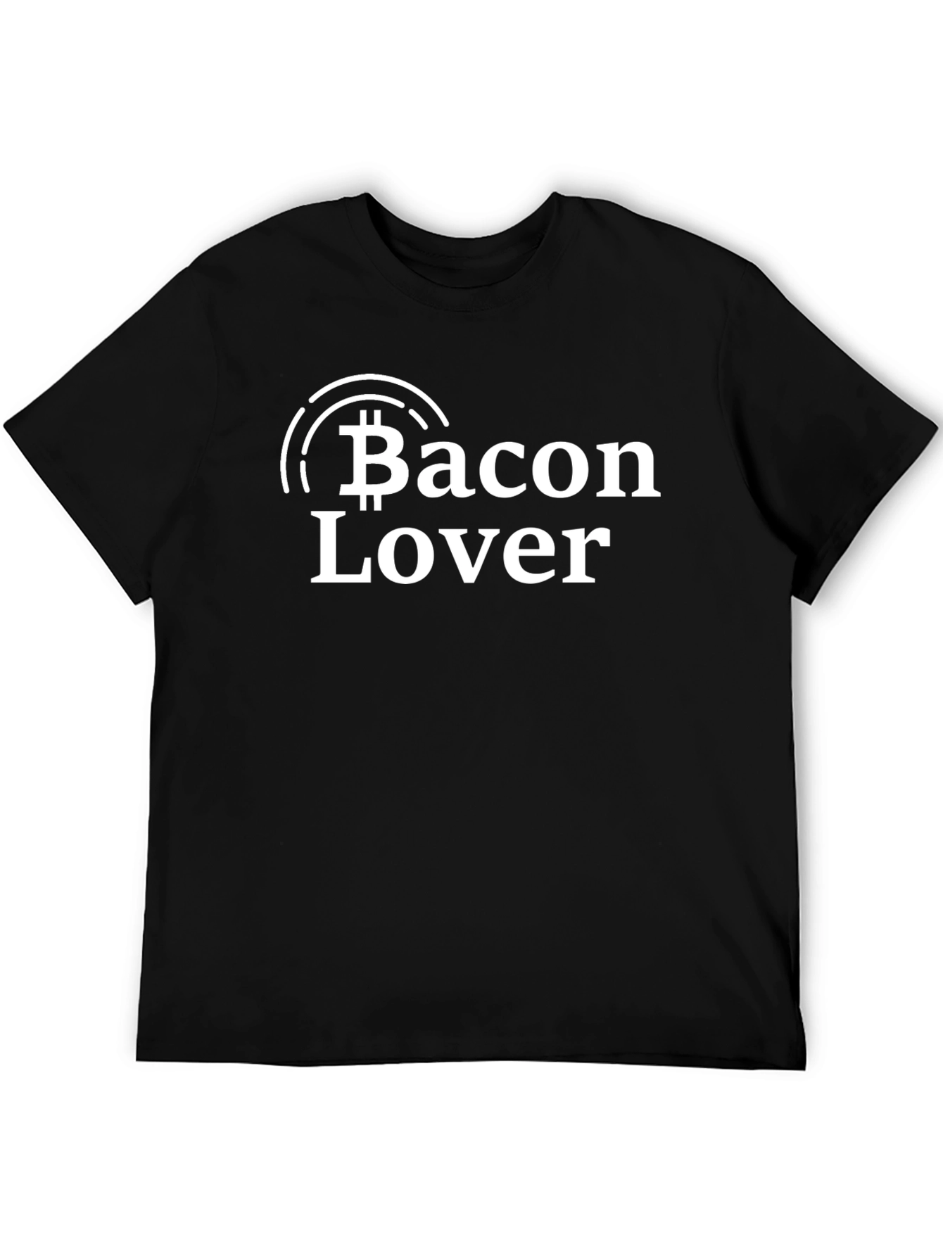 Bacon Lover Bitcoin Style Black T-Shirt
