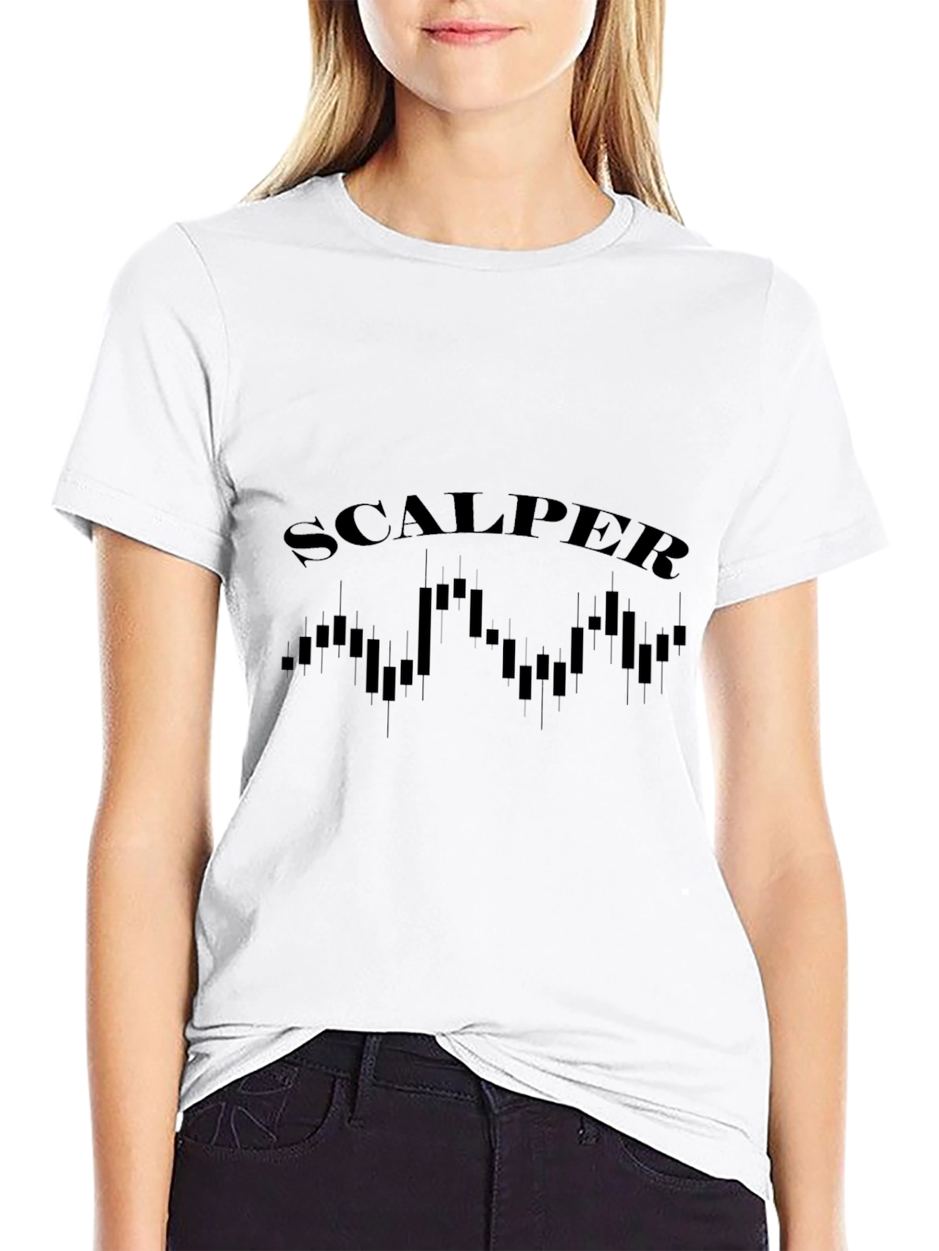 Scalper Trader T-Shirt: Stock Market Candlestick Design