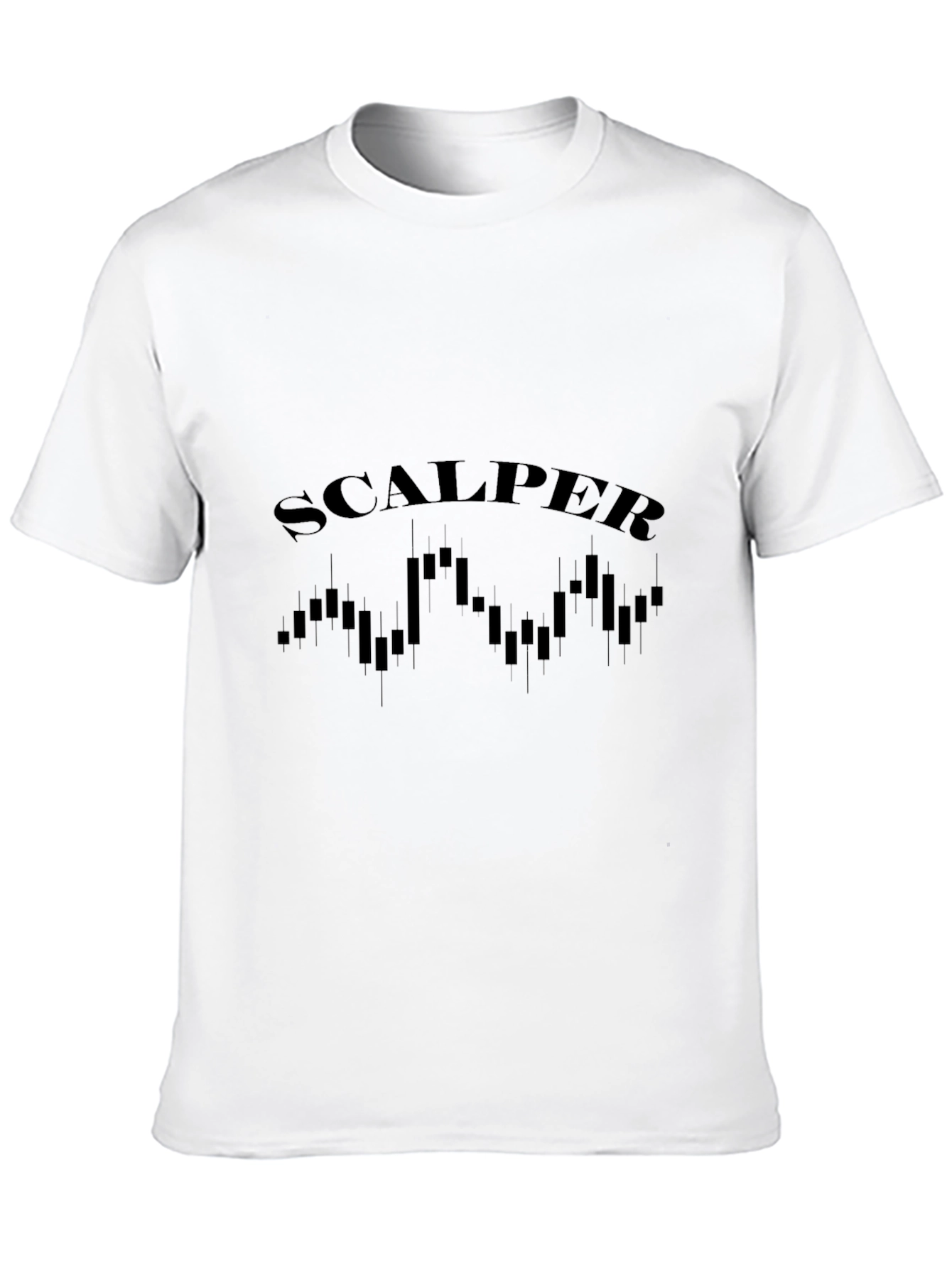 Scalper Trader T-Shirt: Stock Market Candlestick Design