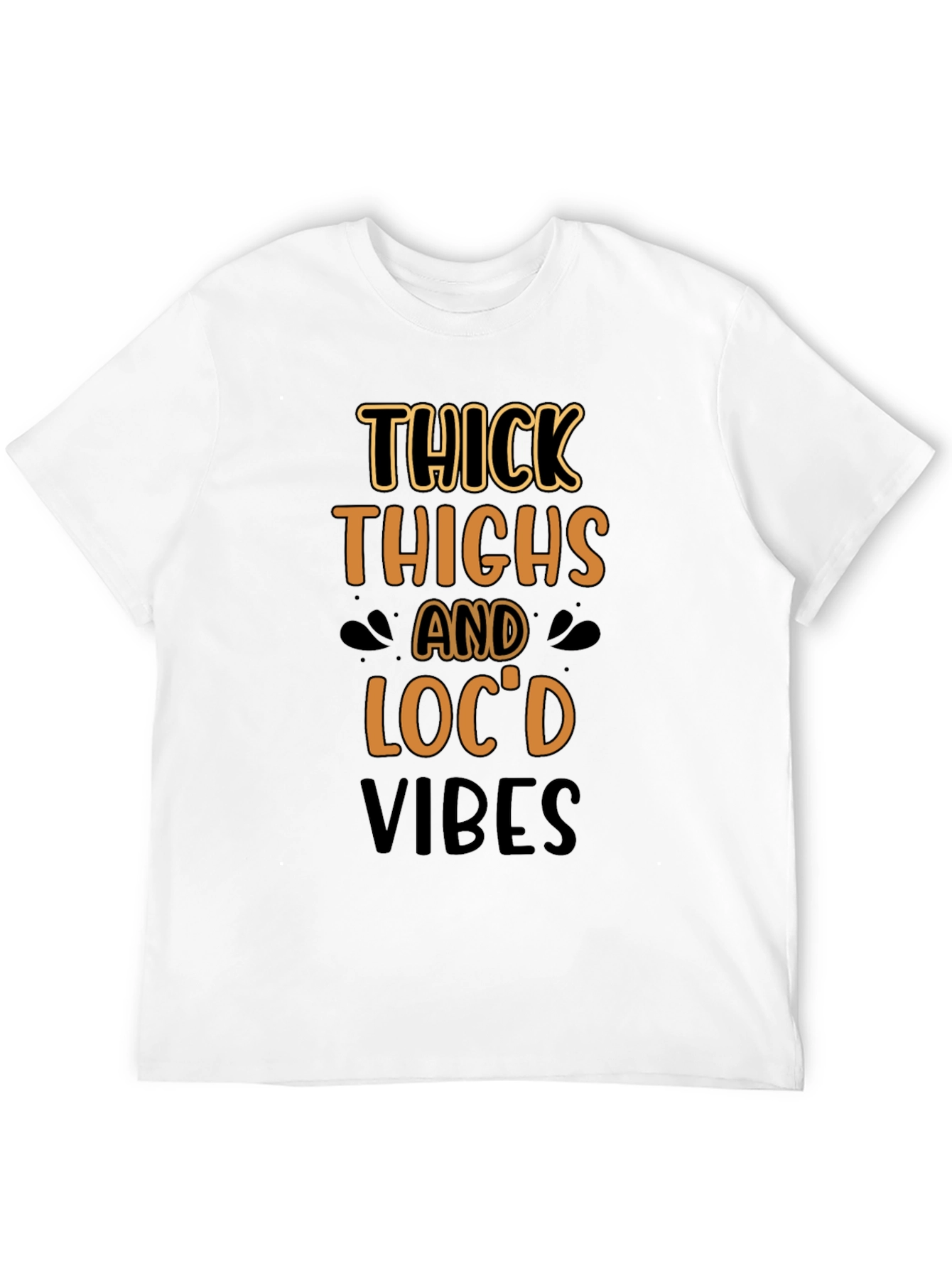 Thick Thighs Locd Vibes Black T-Shirt