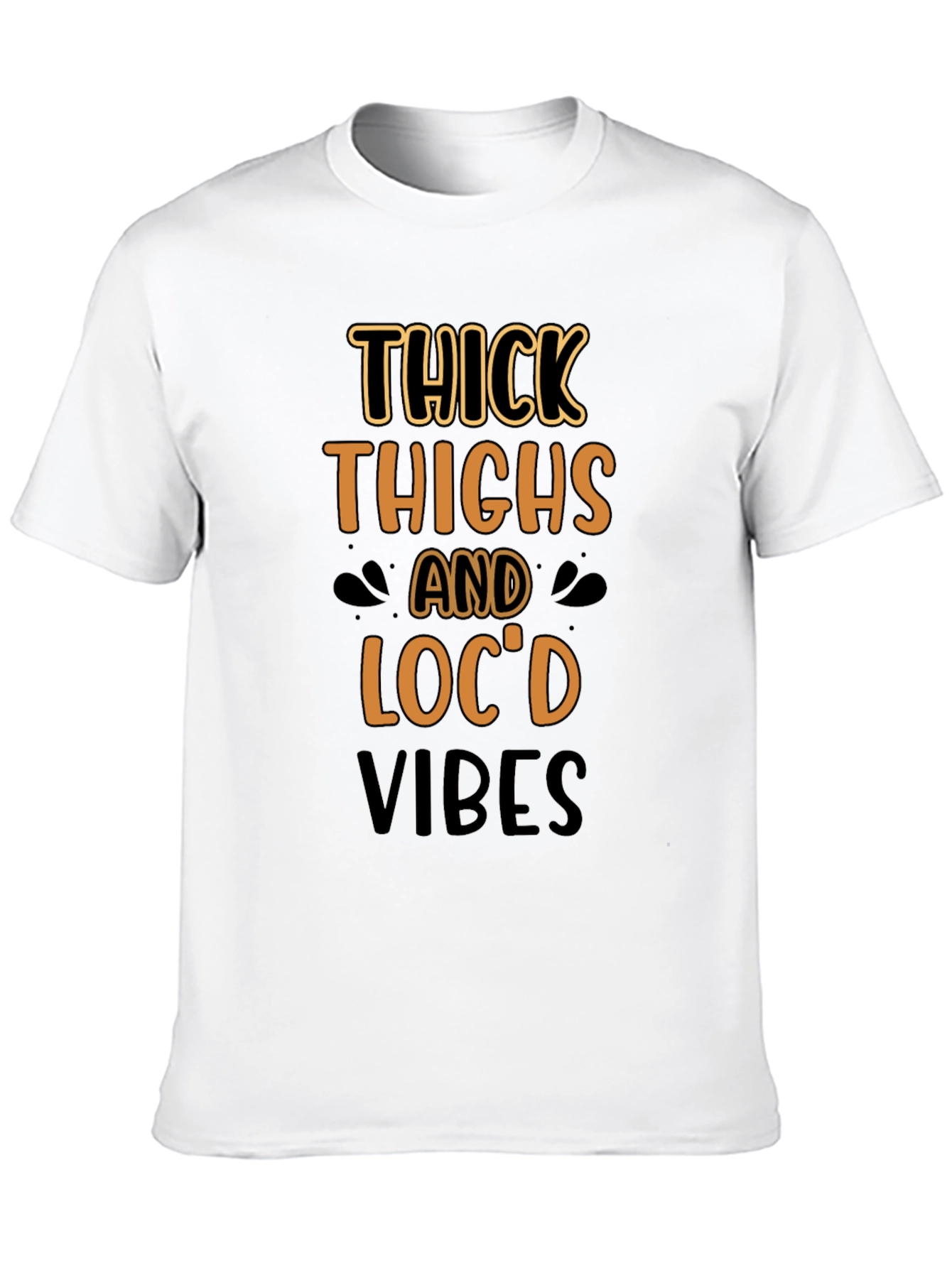 Thick Thighs Locd Vibes Black T-Shirt