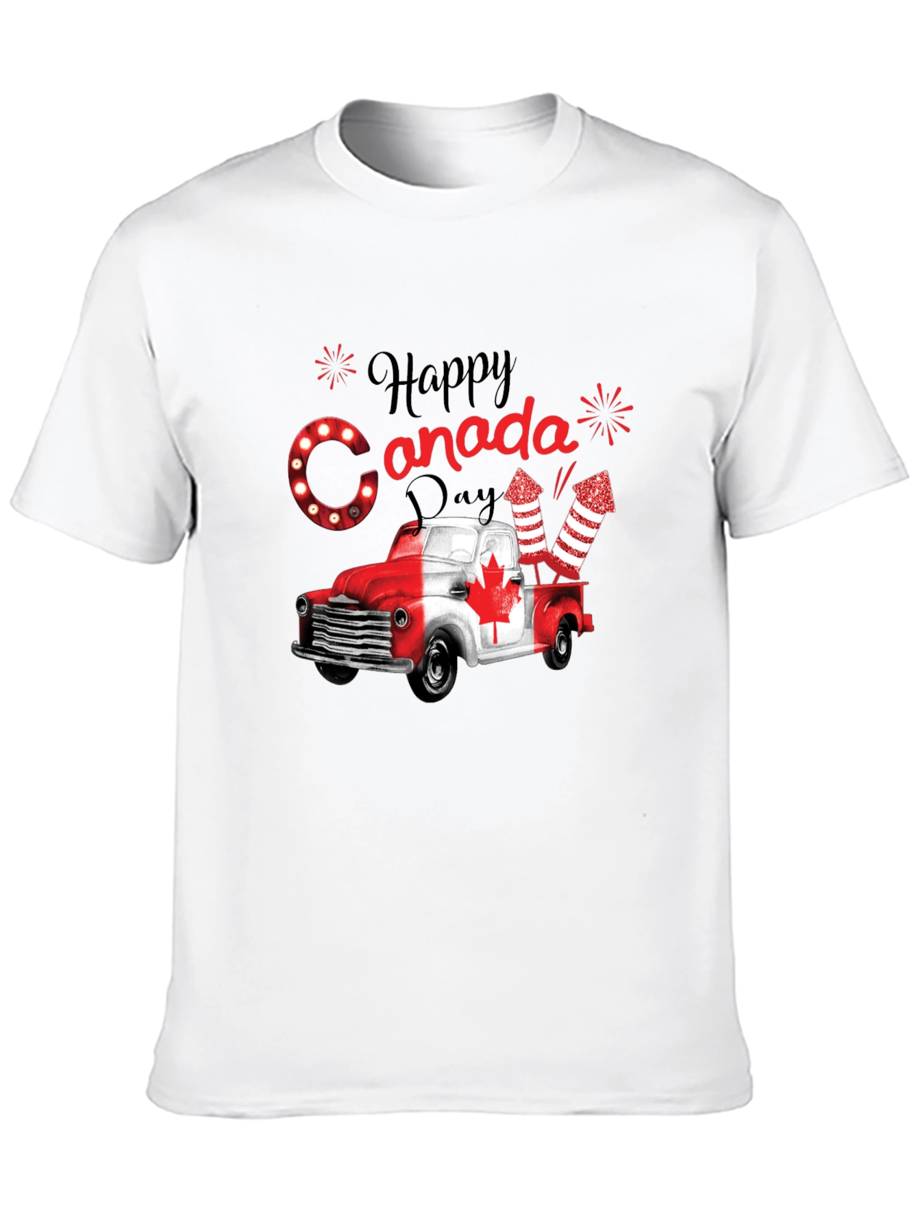 Happy Canada Day Truck Graphic T-Shirt
