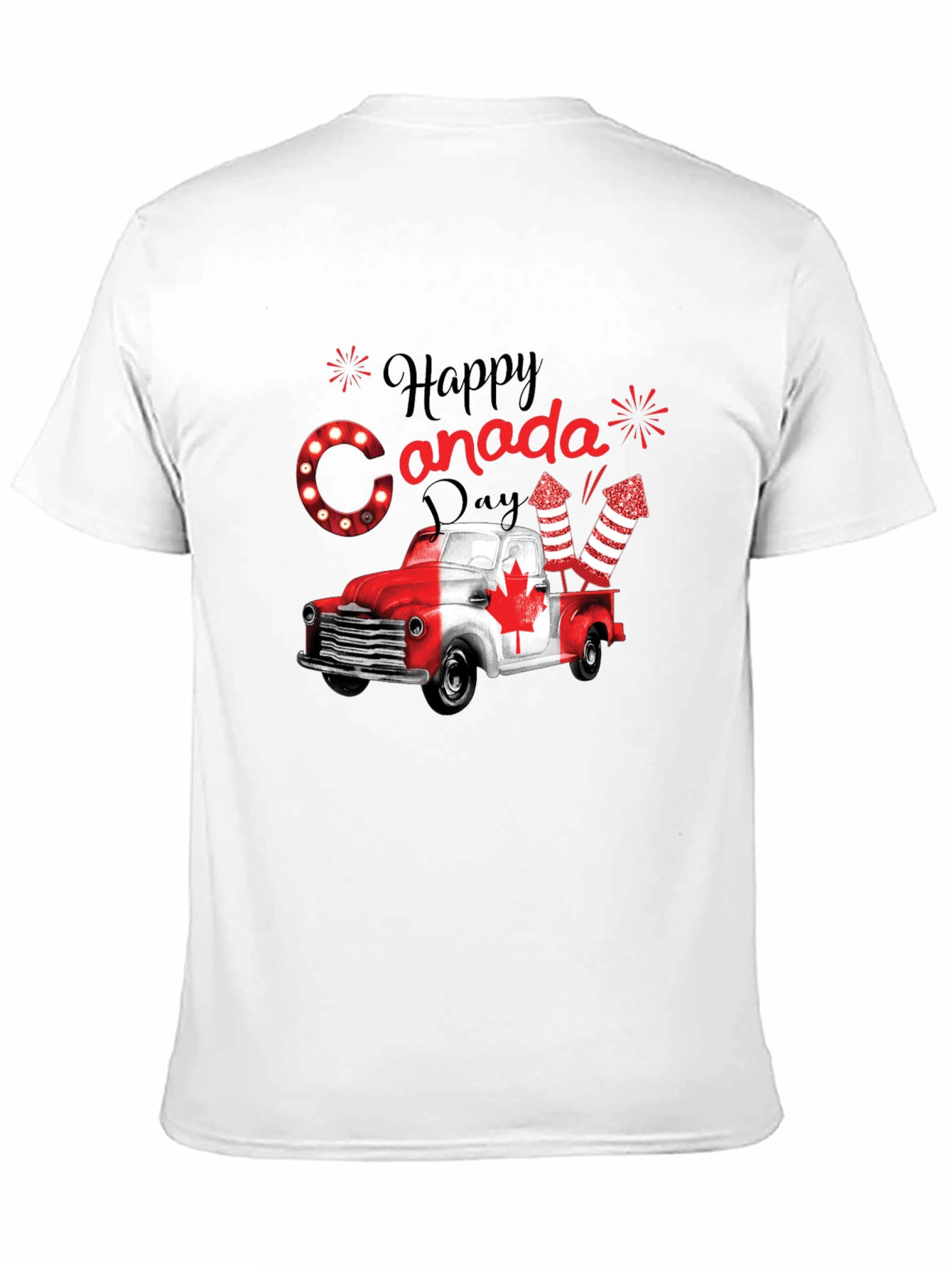 Happy Canada Day Truck Graphic T-Shirt