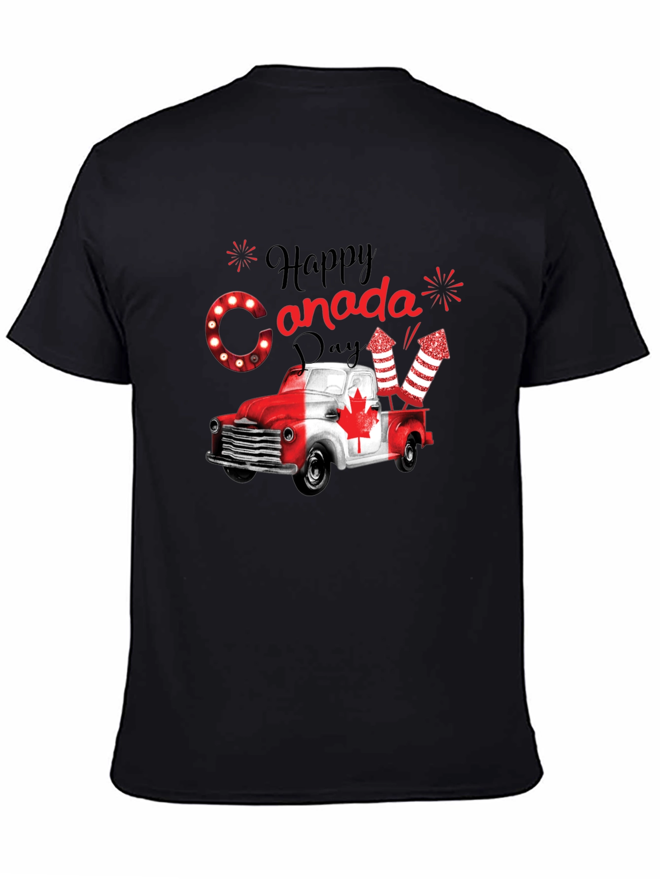 Happy Canada Day Truck Graphic T-Shirt