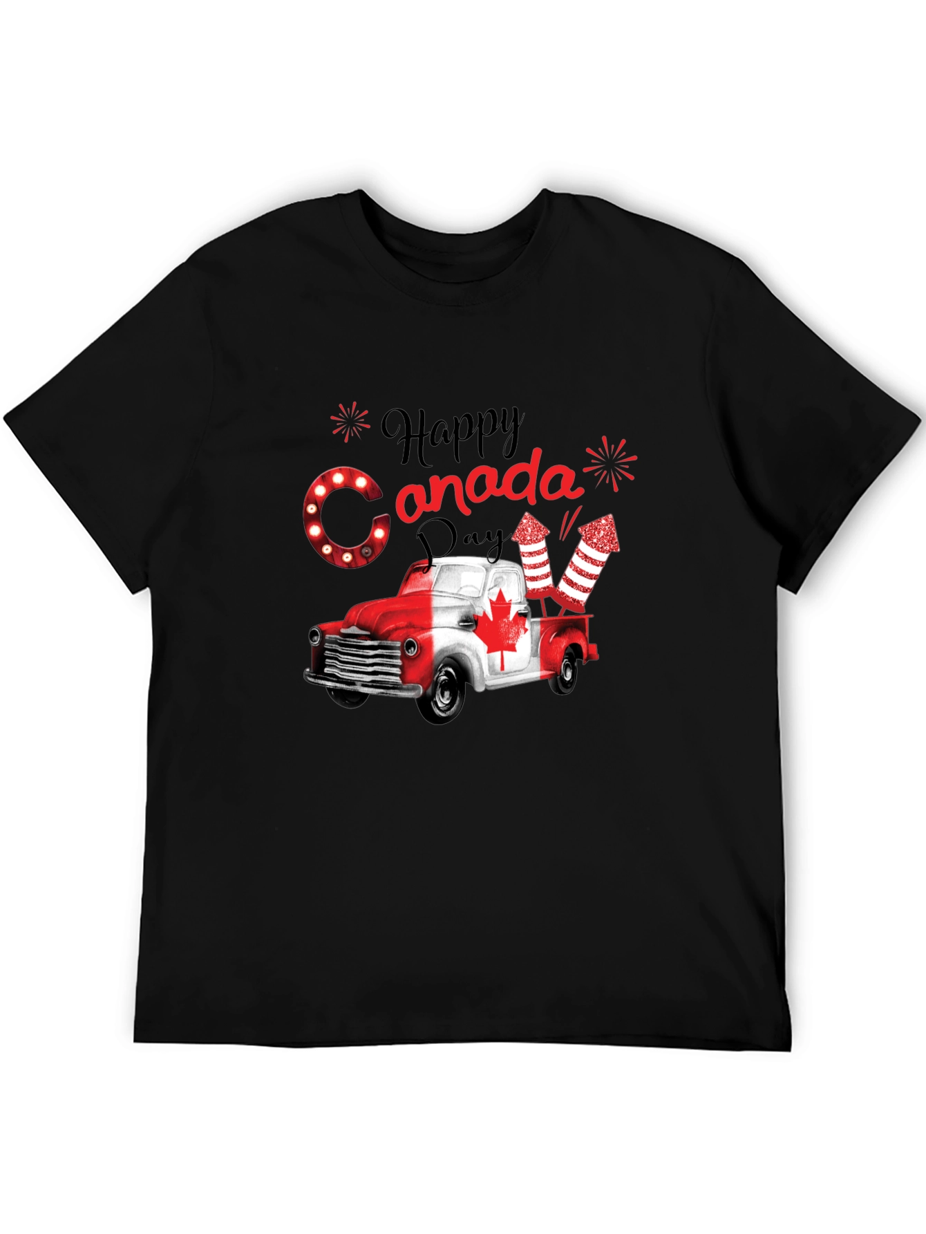 Happy Canada Day Truck Graphic T-Shirt