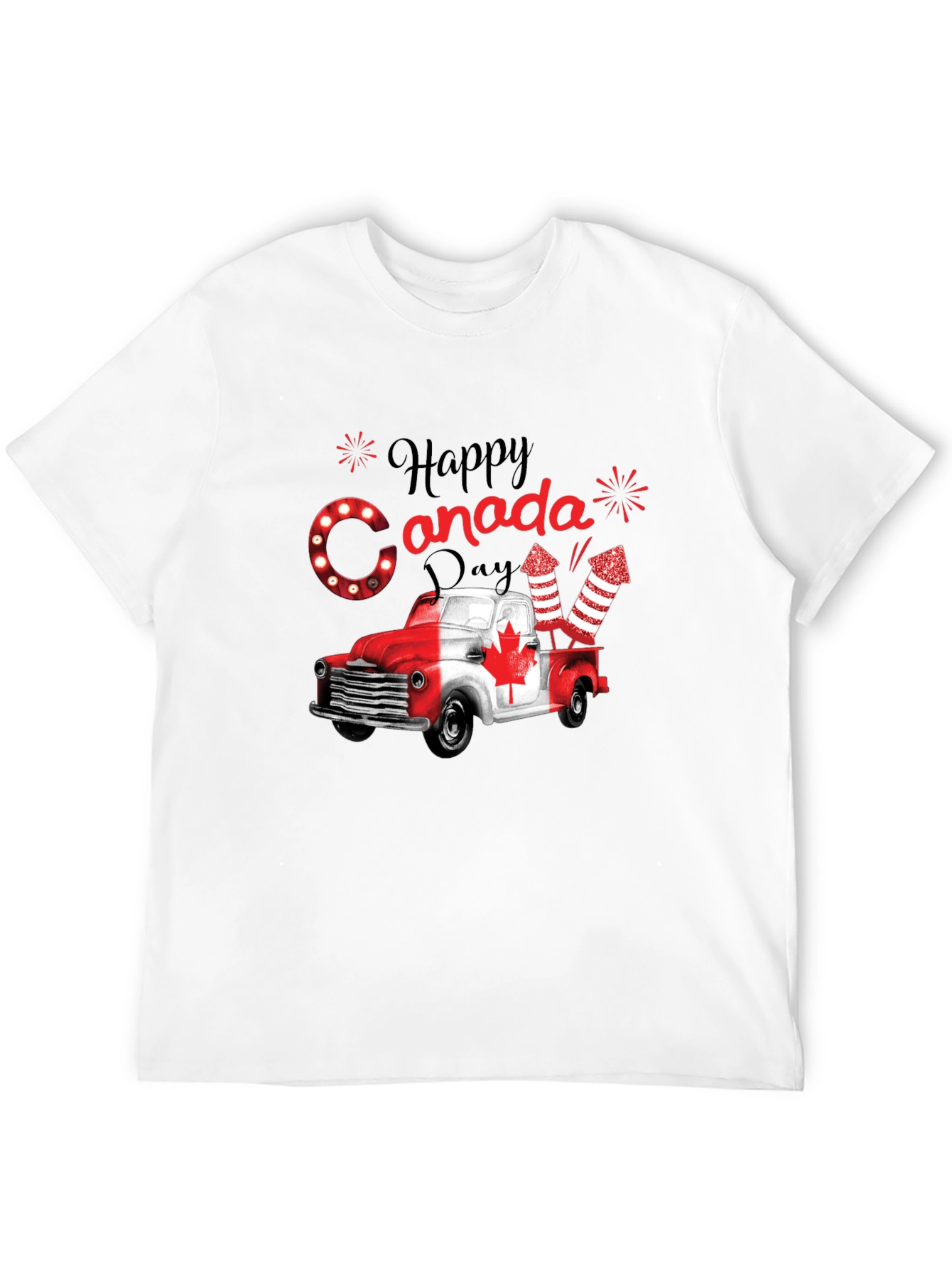 Happy Canada Day Truck Graphic T-Shirt