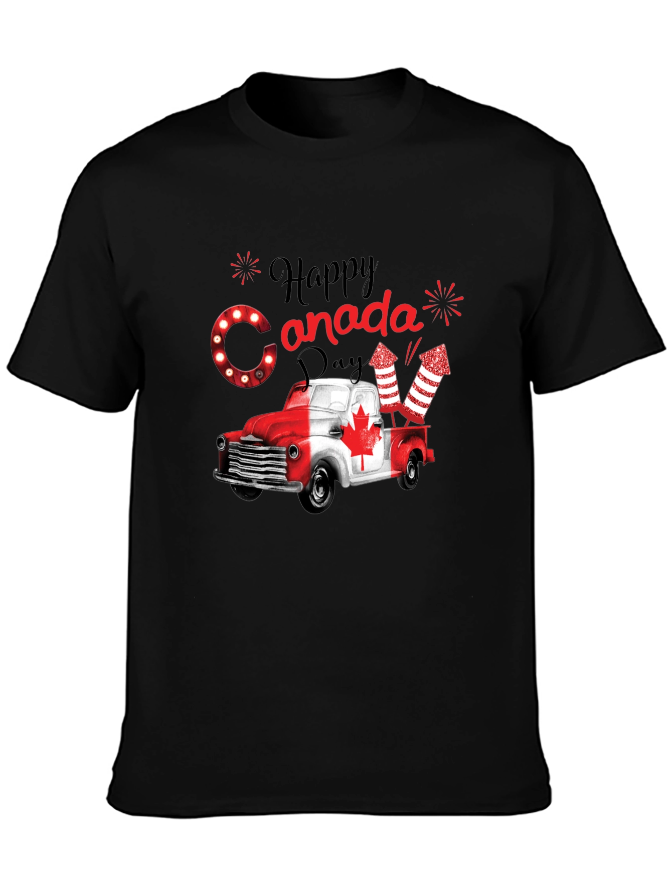 Happy Canada Day Truck Graphic T-Shirt