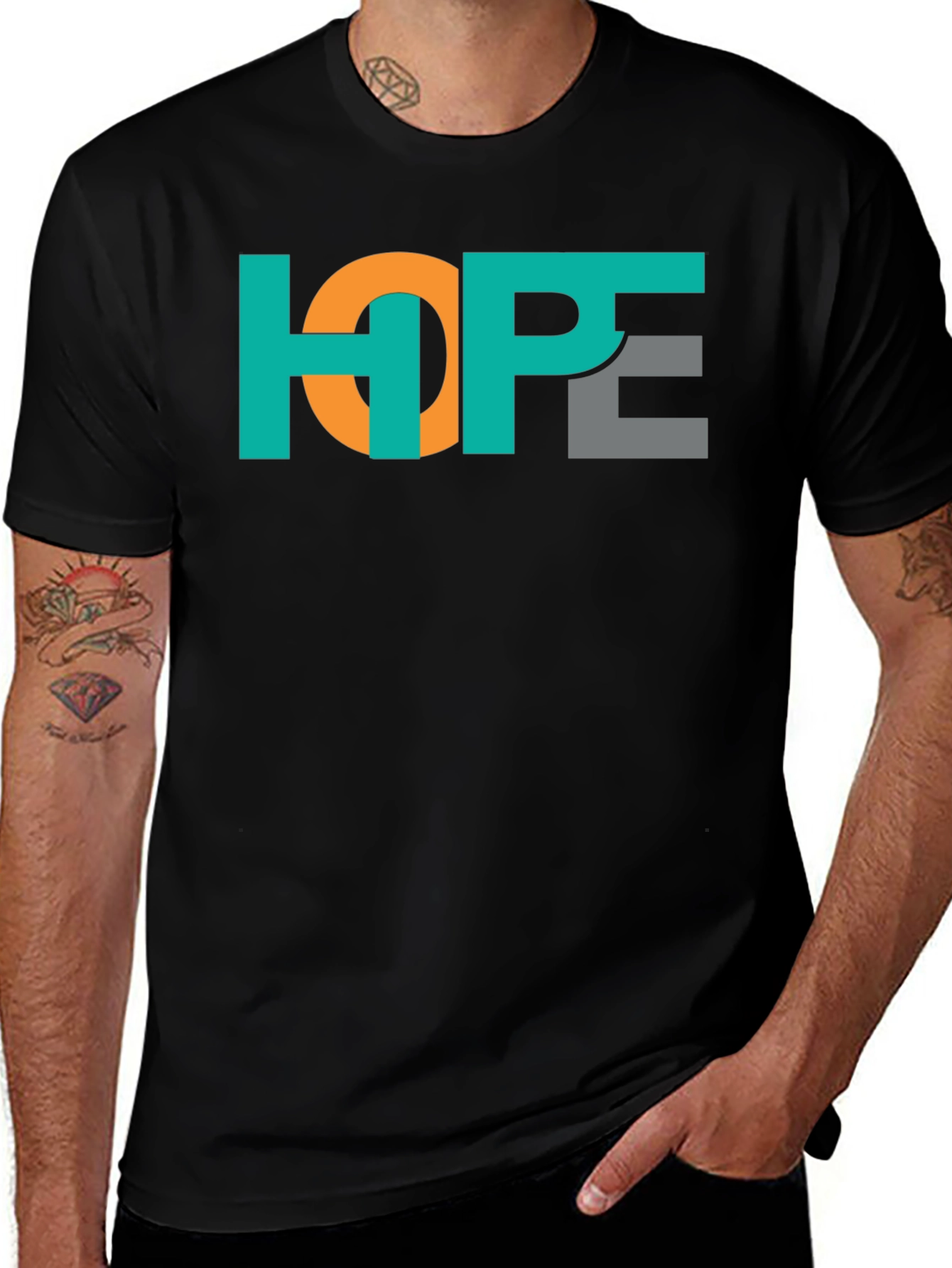 HOPE Graphic Print Black T-Shirt