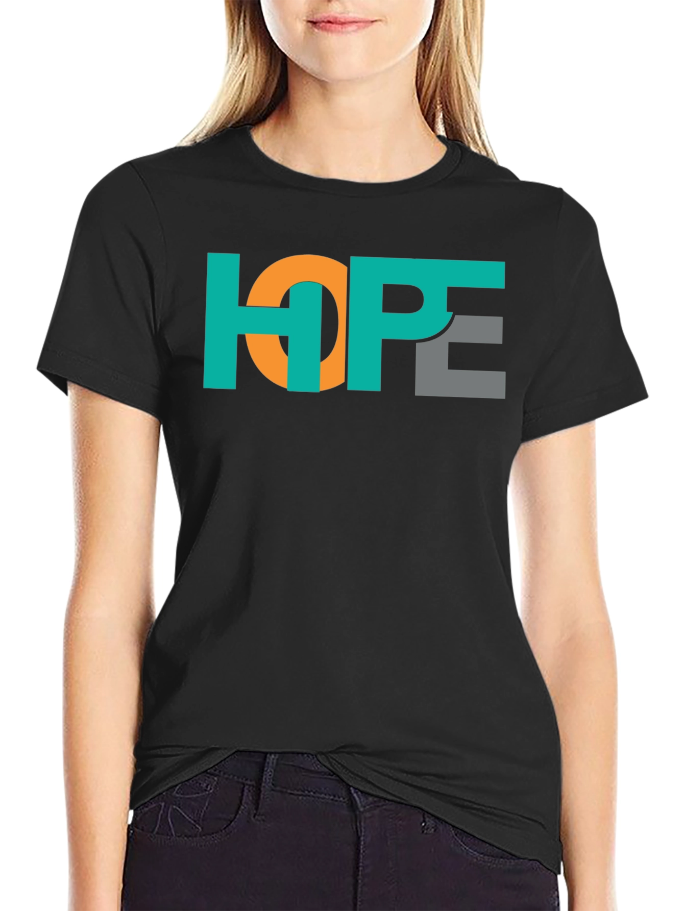 HOPE Graphic Print Black T-Shirt