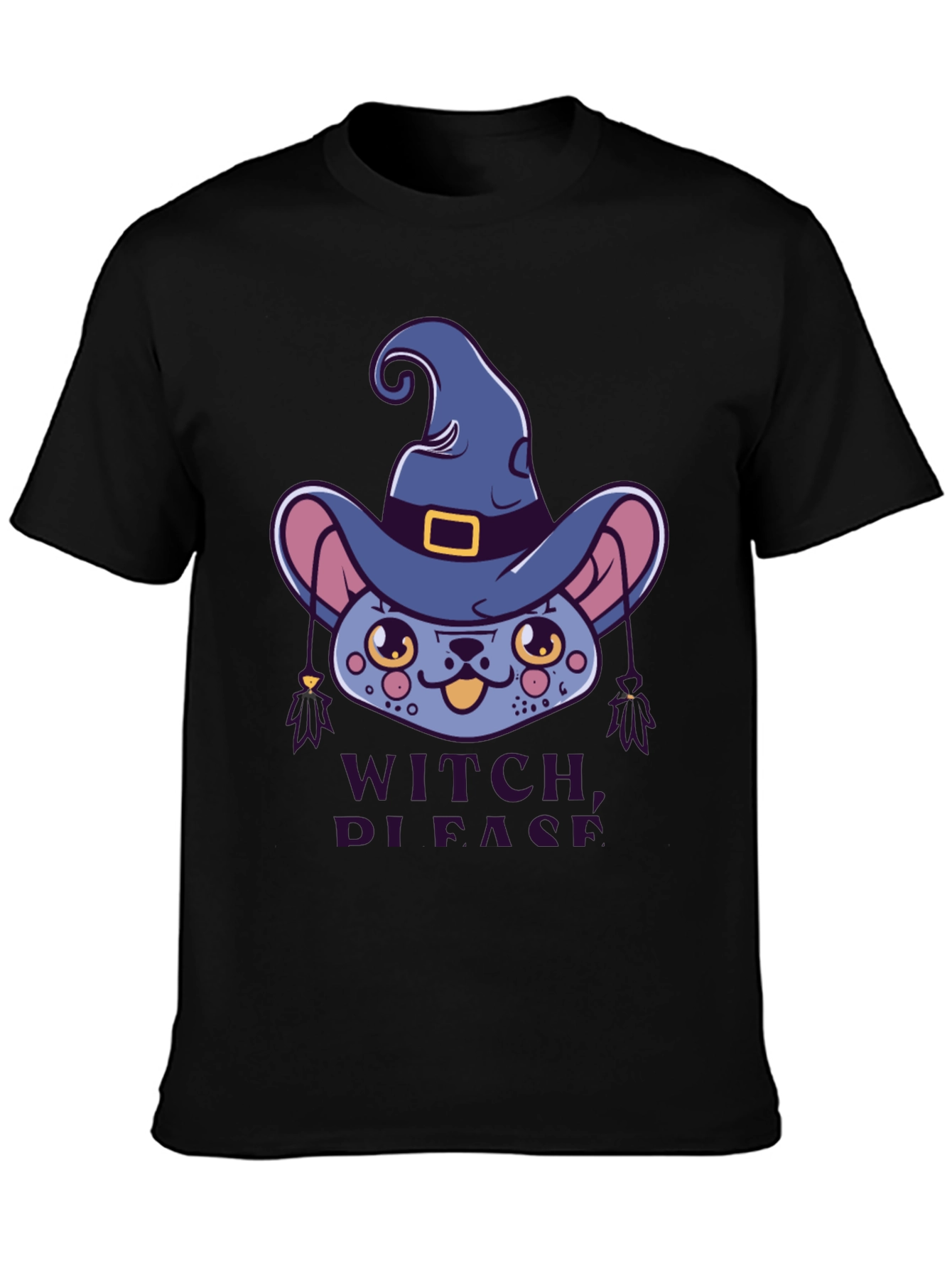 Witch Please Cat Graphic Tee - Halloween Shirt