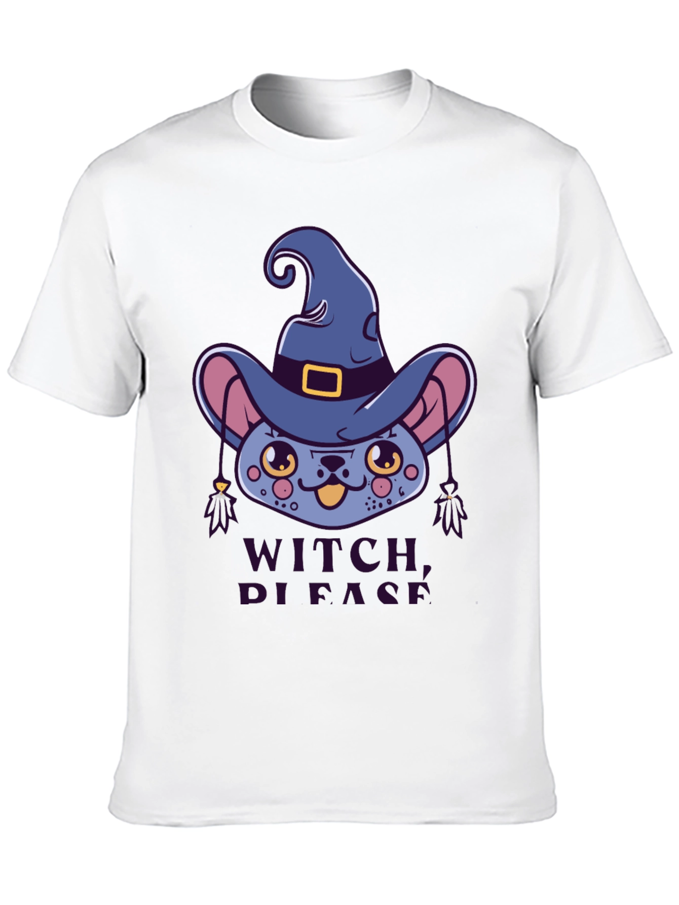 Witch Please Cat Graphic Tee - Halloween Shirt