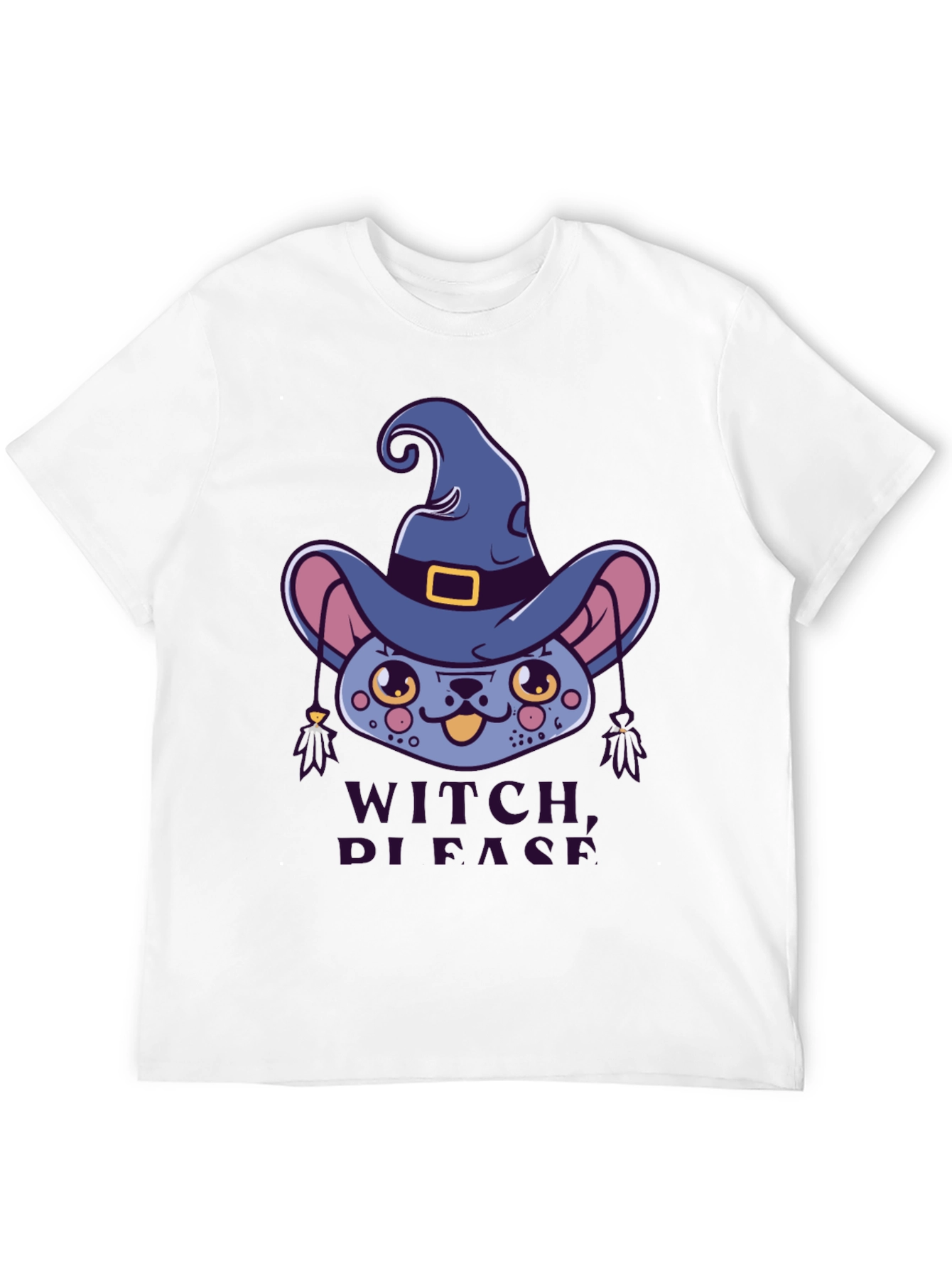 Witch Please Cat Graphic Tee - Halloween Shirt