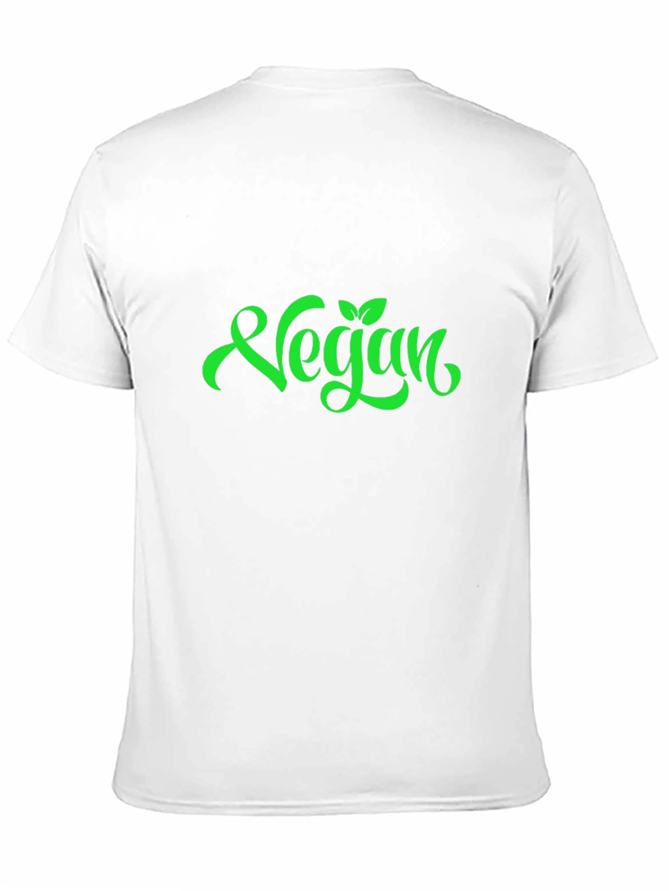 Vegan Green Lettering Black T-Shirt