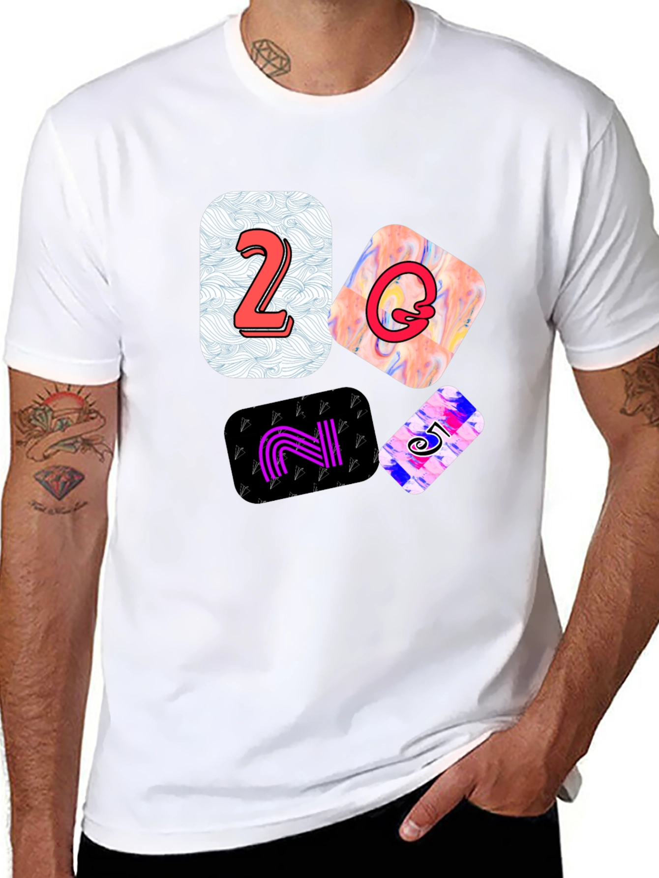 Funky Numbers Graphic Tee - Cool & Stylish