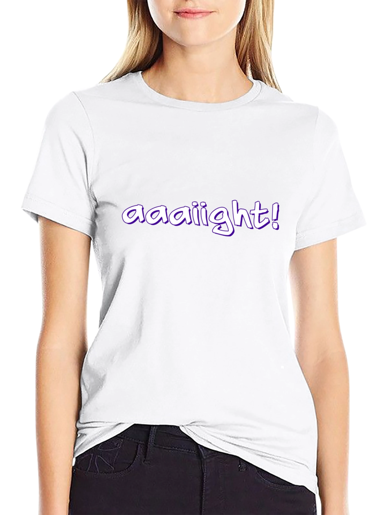 aaaiiight! Graphic Black T-Shirt