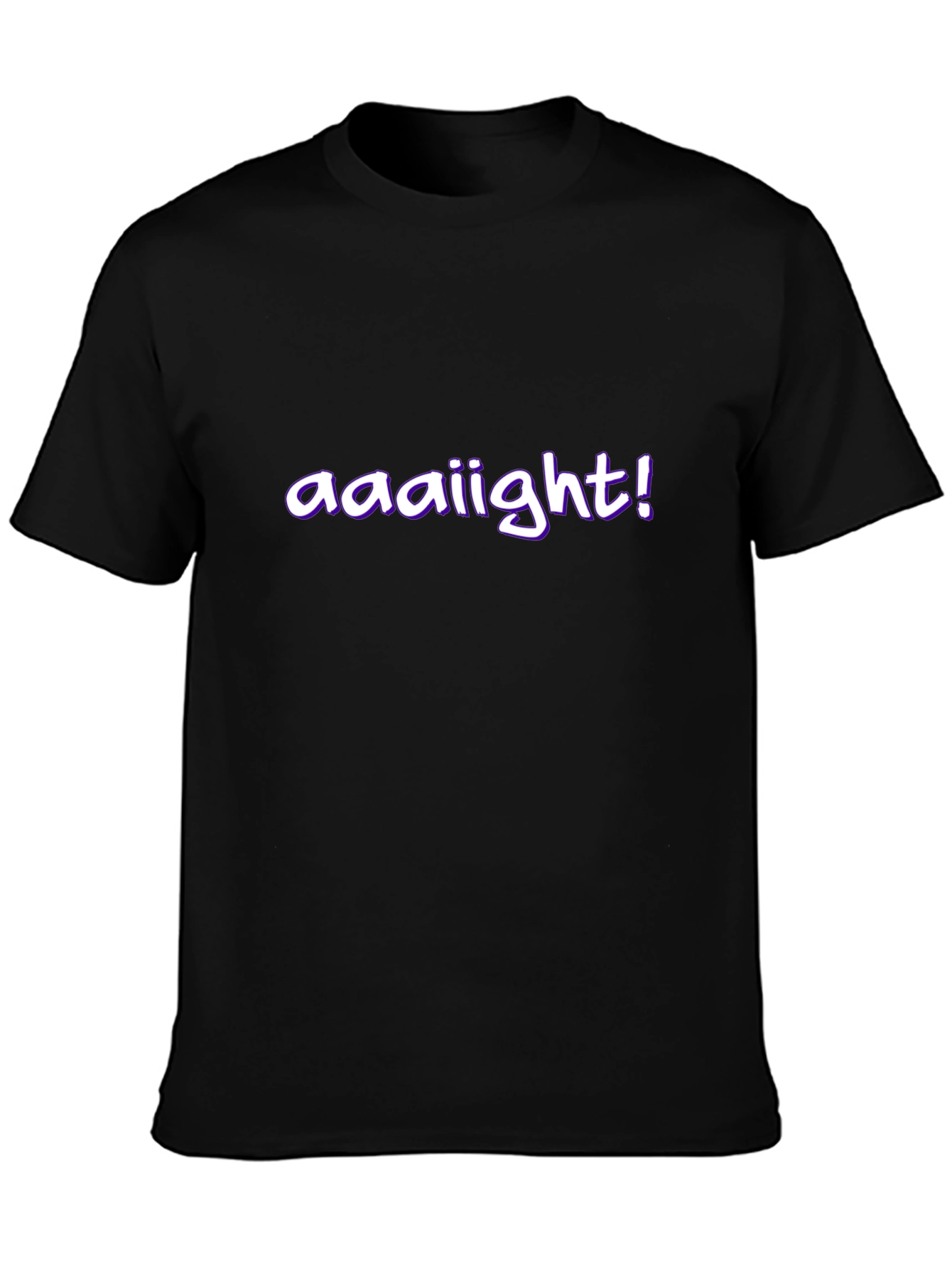 aaaiiight! Graphic Black T-Shirt