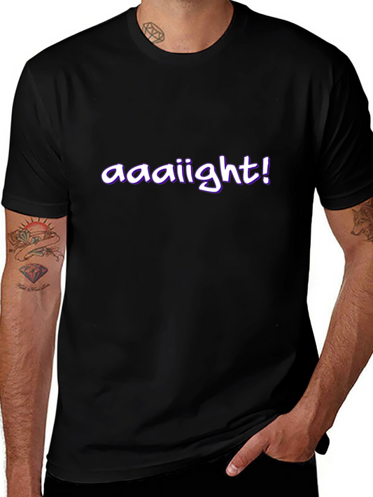 aaaiiight! Graphic Black T-Shirt