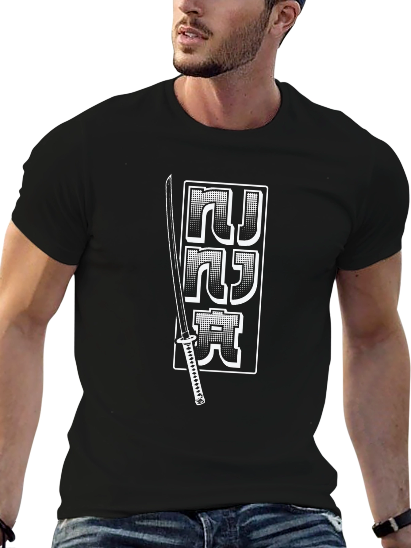 Ninja Sword T-Shirt - Black Cotton Tee