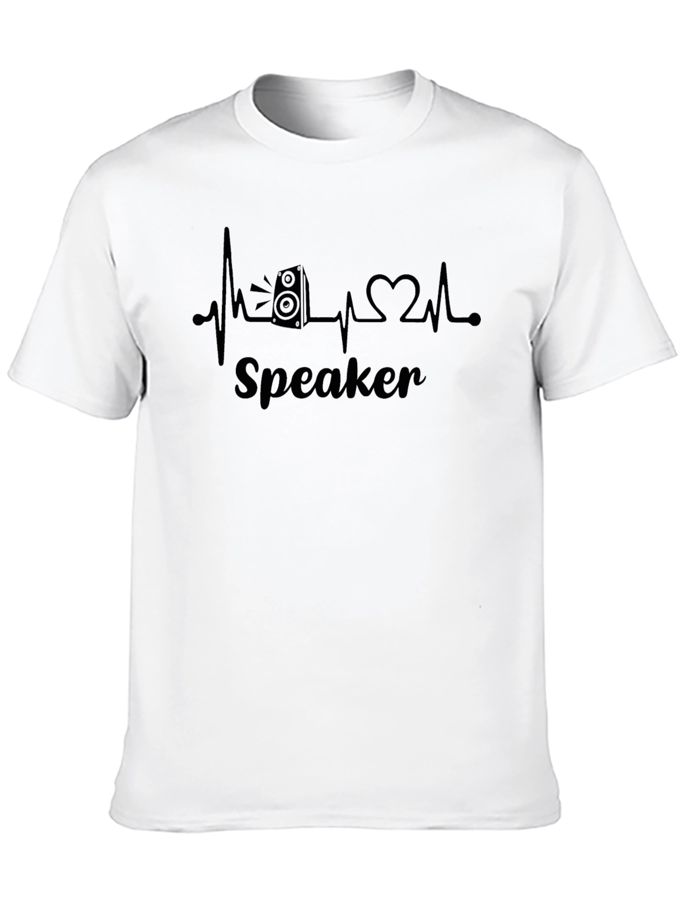 Speaker Heartbeat Graphic Tee - Music Lovers T-Shirt