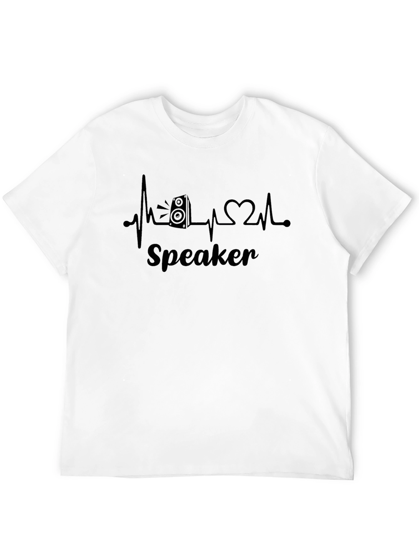 Speaker Heartbeat Graphic Tee - Music Lovers T-Shirt
