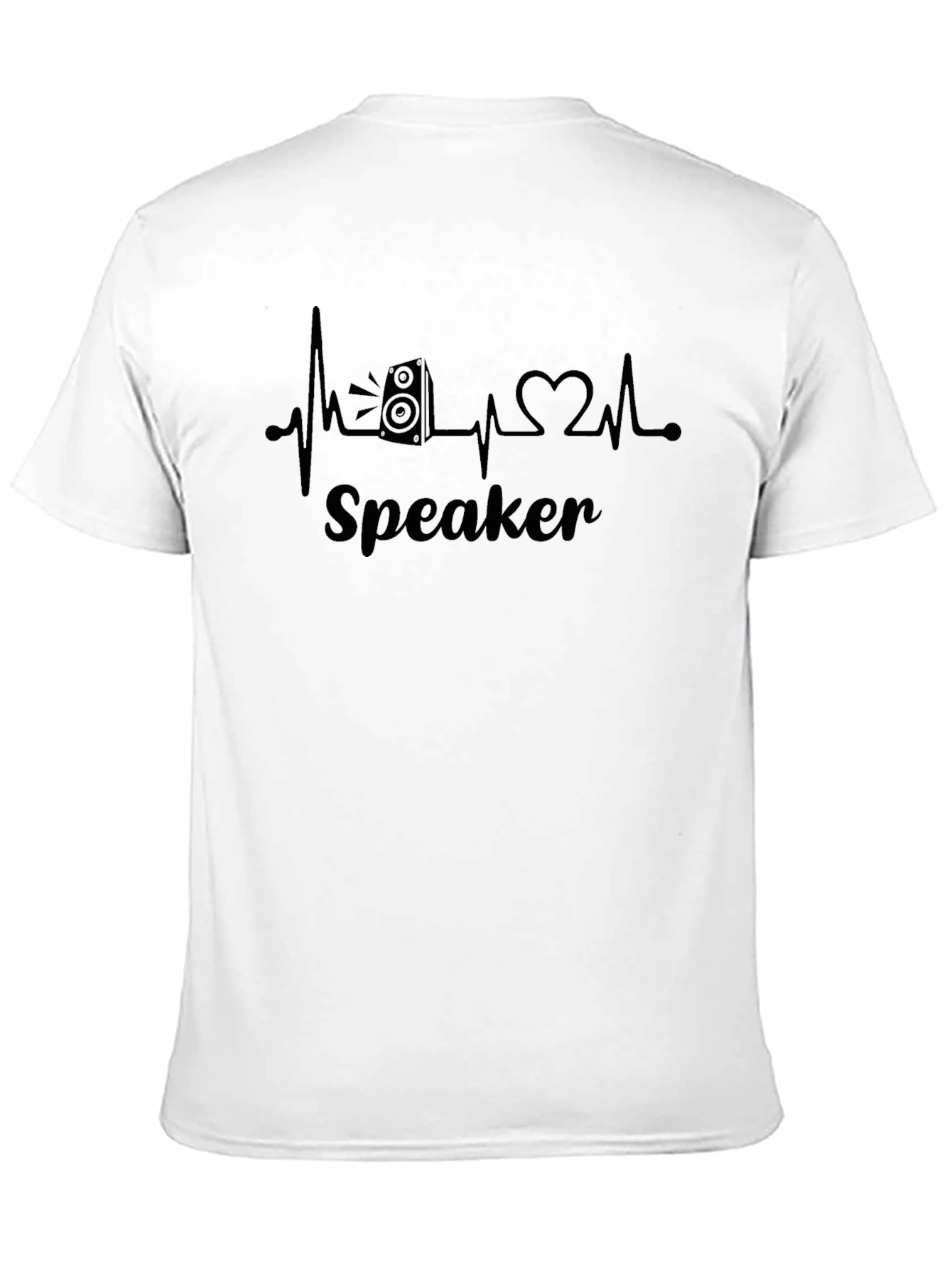 Speaker Heartbeat Graphic Tee - Music Lovers T-Shirt