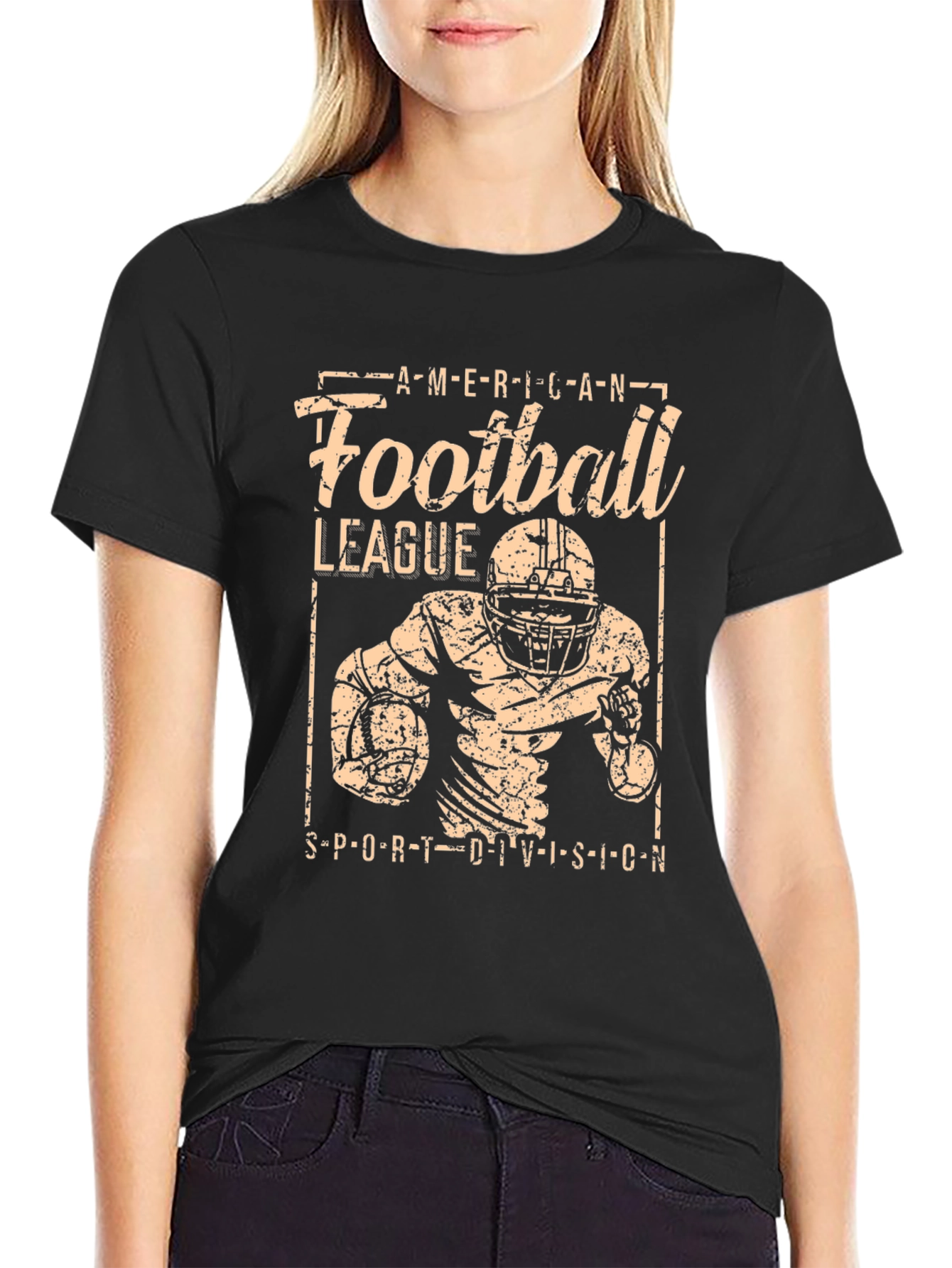 American Football League Black Graphic Tee