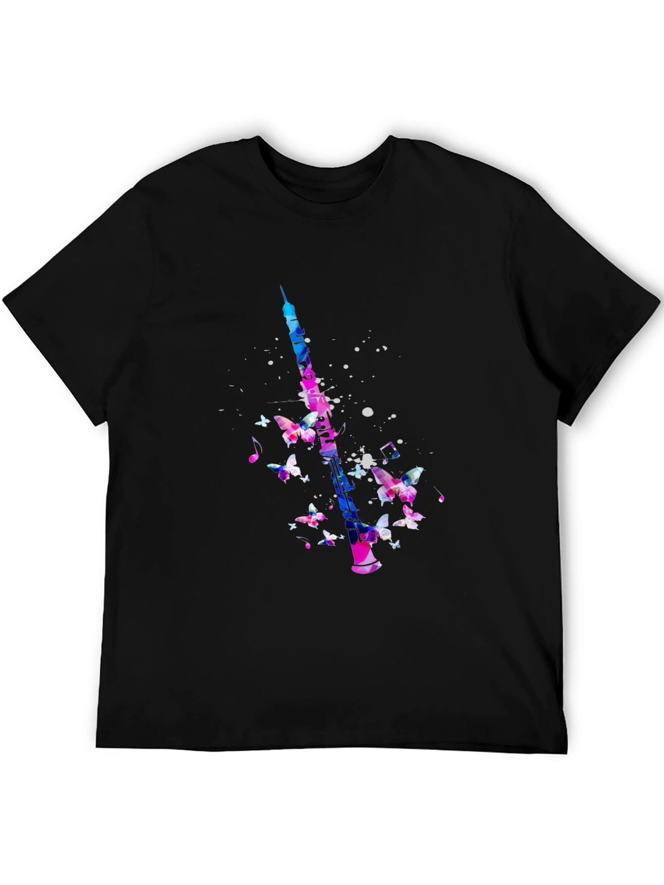 Butterfly Clarinet Black T-Shirt