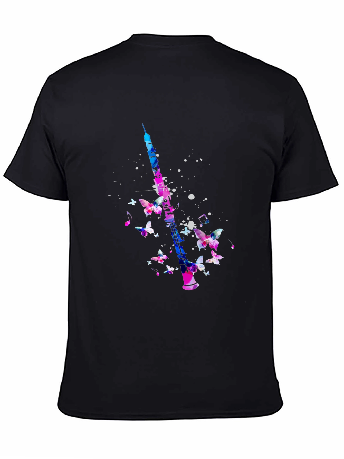 Butterfly Clarinet Black T-Shirt