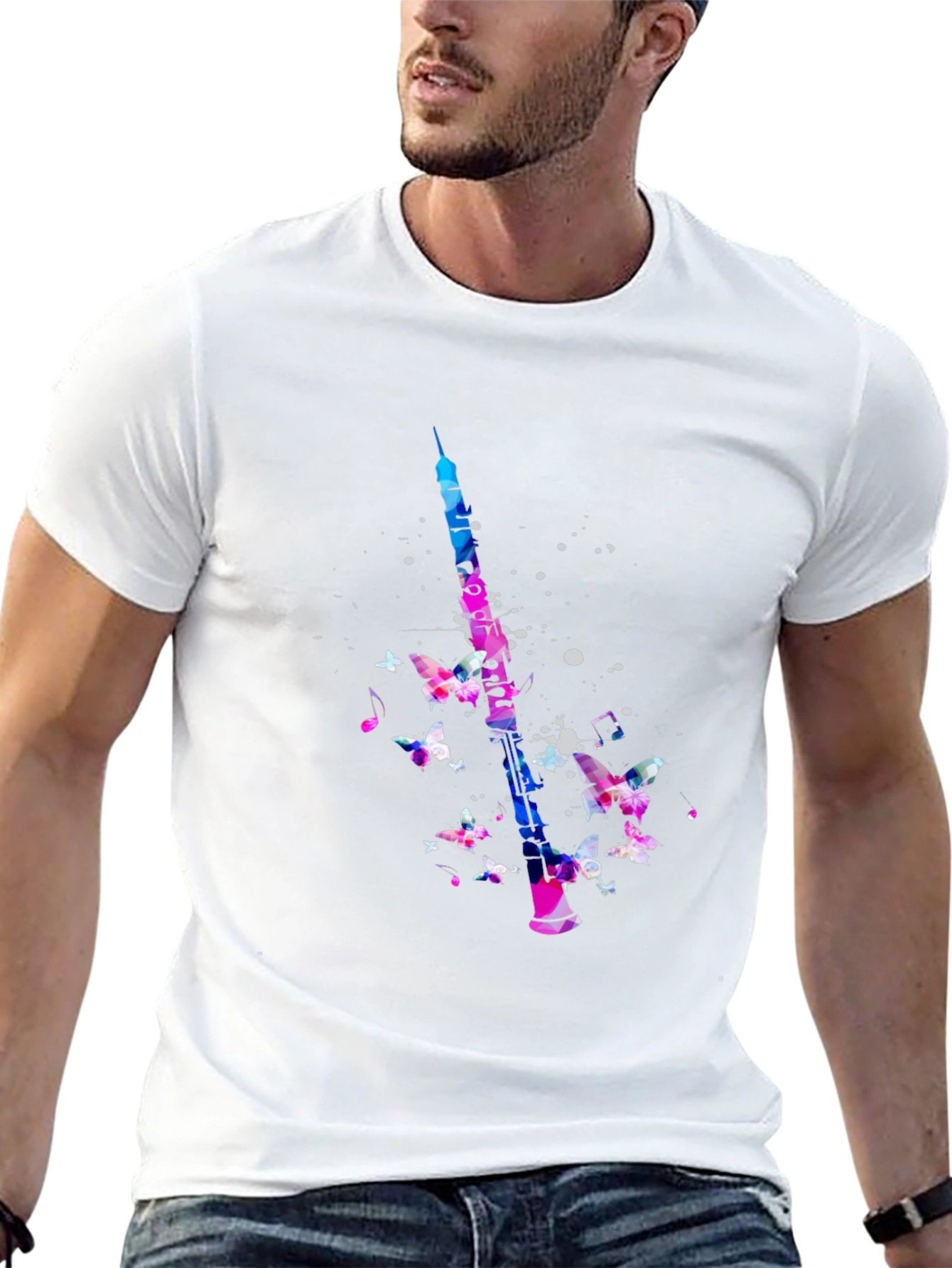 Butterfly Clarinet Black T-Shirt