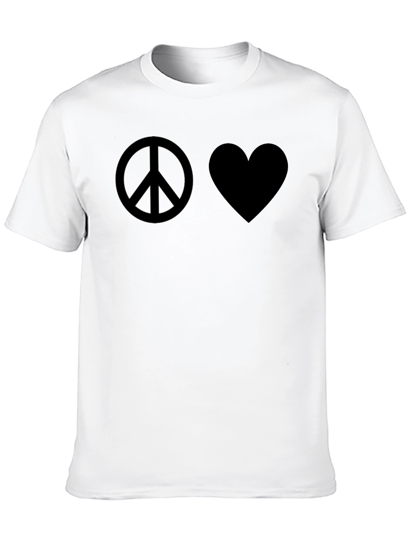 Peace & Love Black Graphic Tee